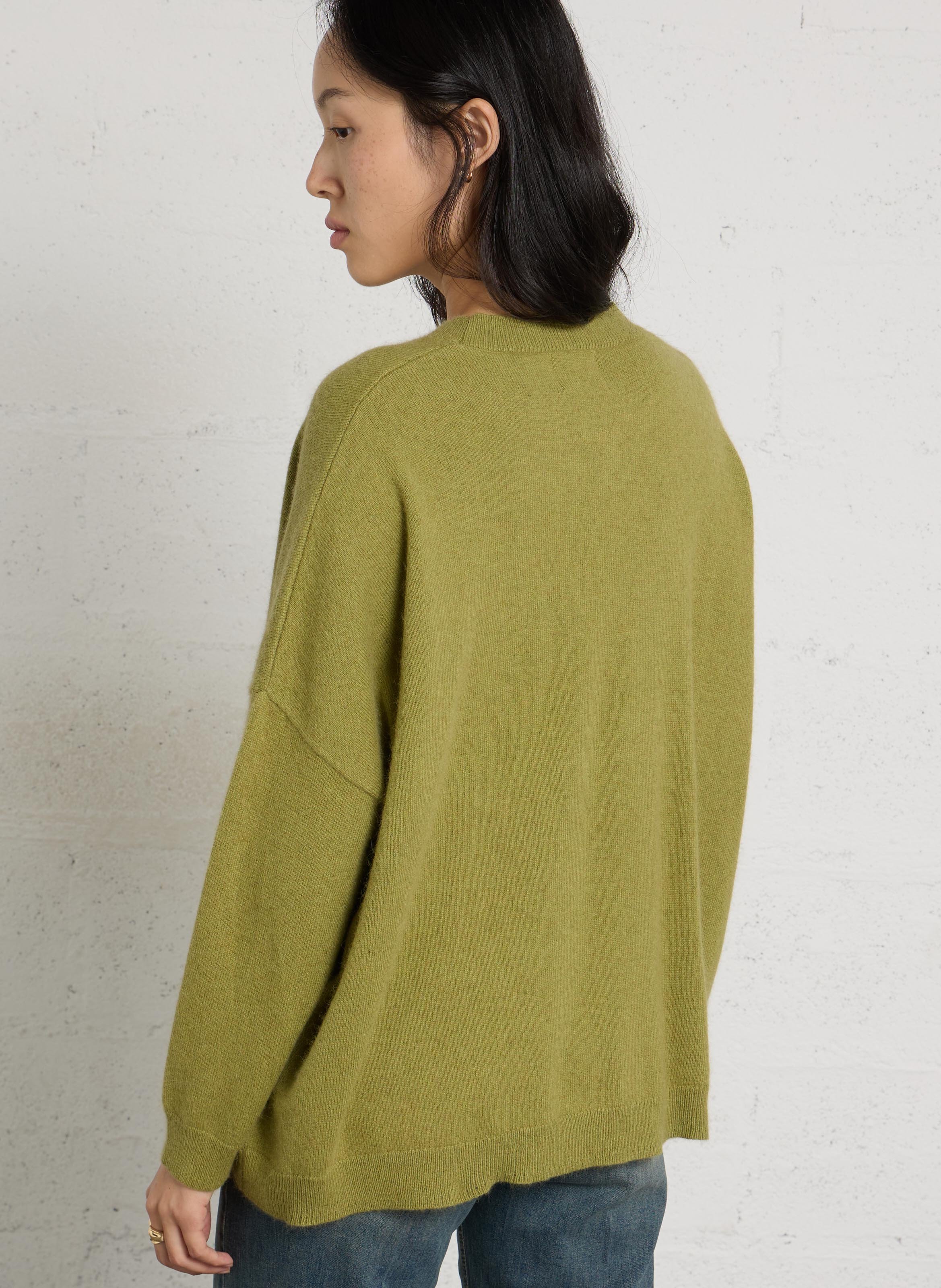 Pull droit col rond en laine BELLA JONES Beige