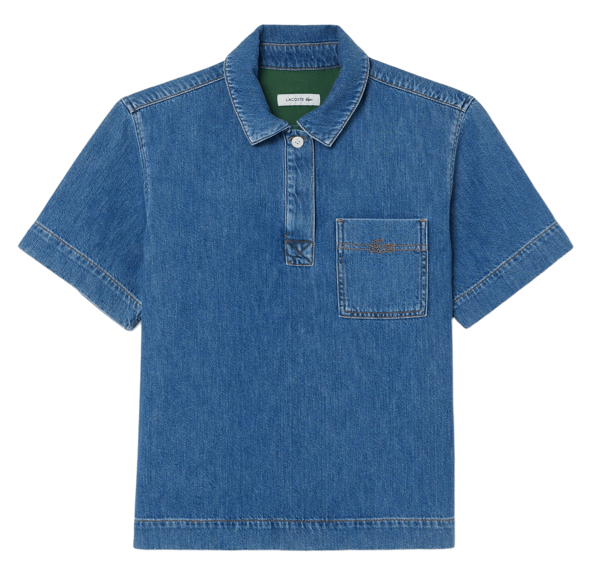 Weites Baumwollkleid LACOSTE Blau