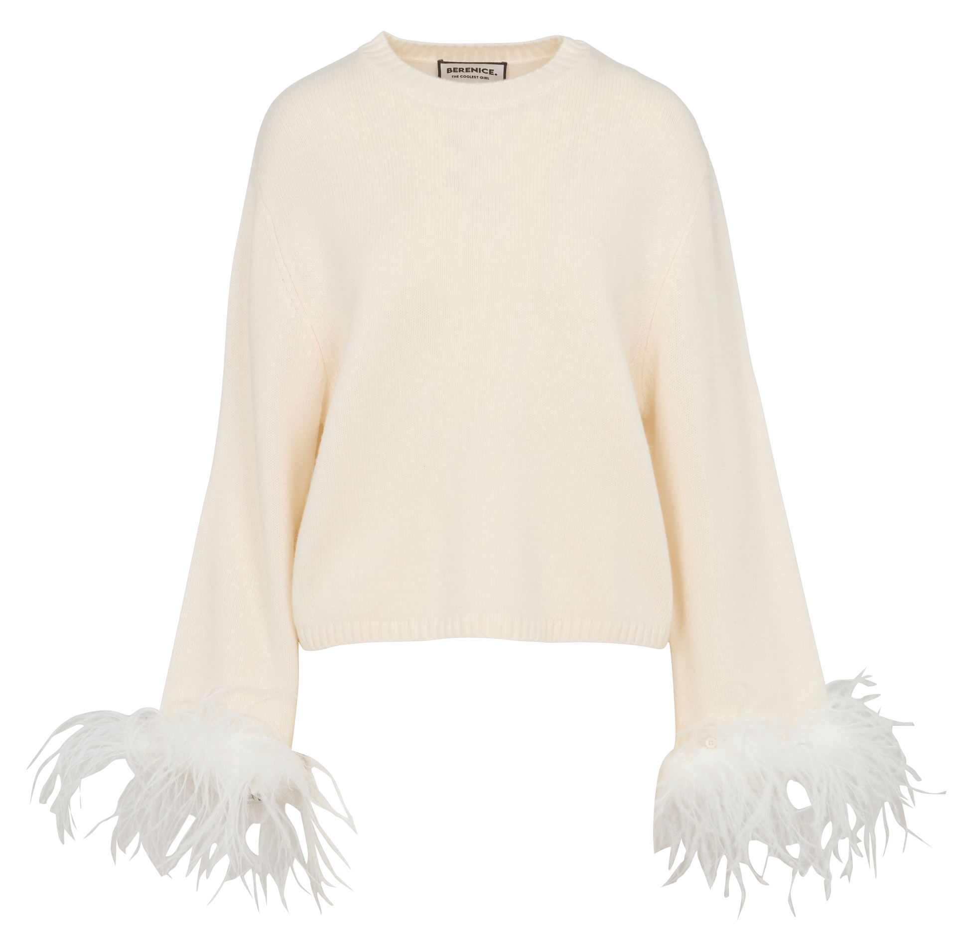 Pull oversize en laine  BERENICE Blanc
