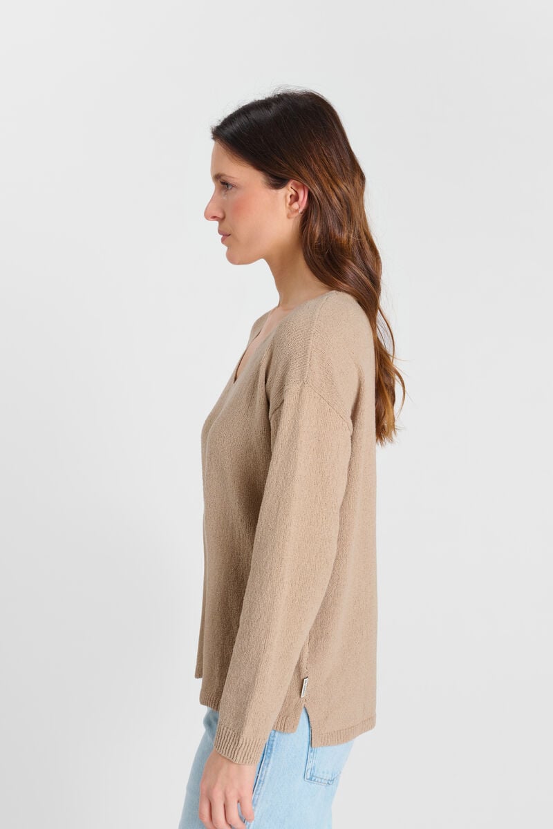 V-neck sweater LE TEMPS DES CERISES Beige