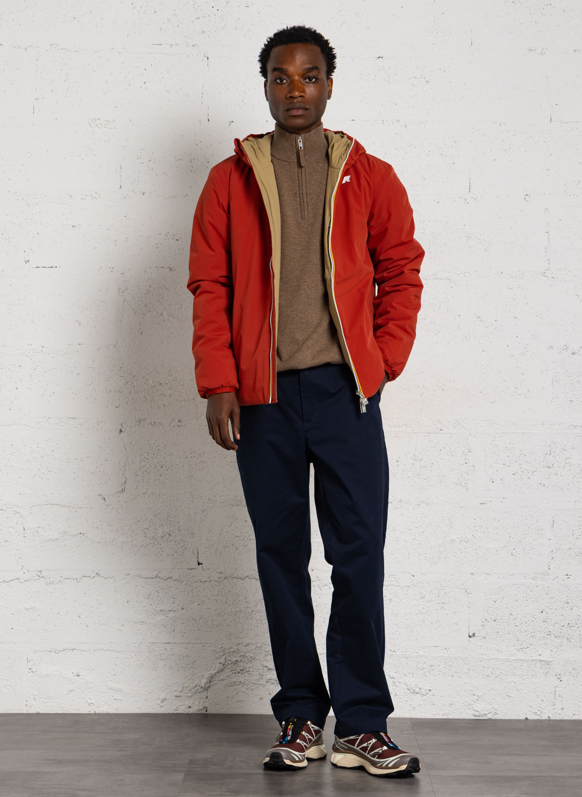 Alaska plain wool scarf - Look 1