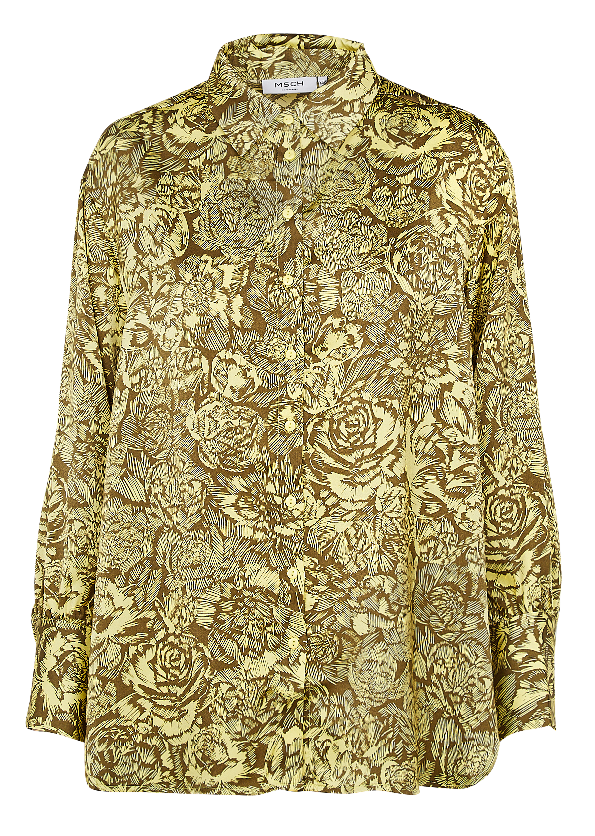 Chemise col classique imprimée  MOSS COPENHAGEN Jaune