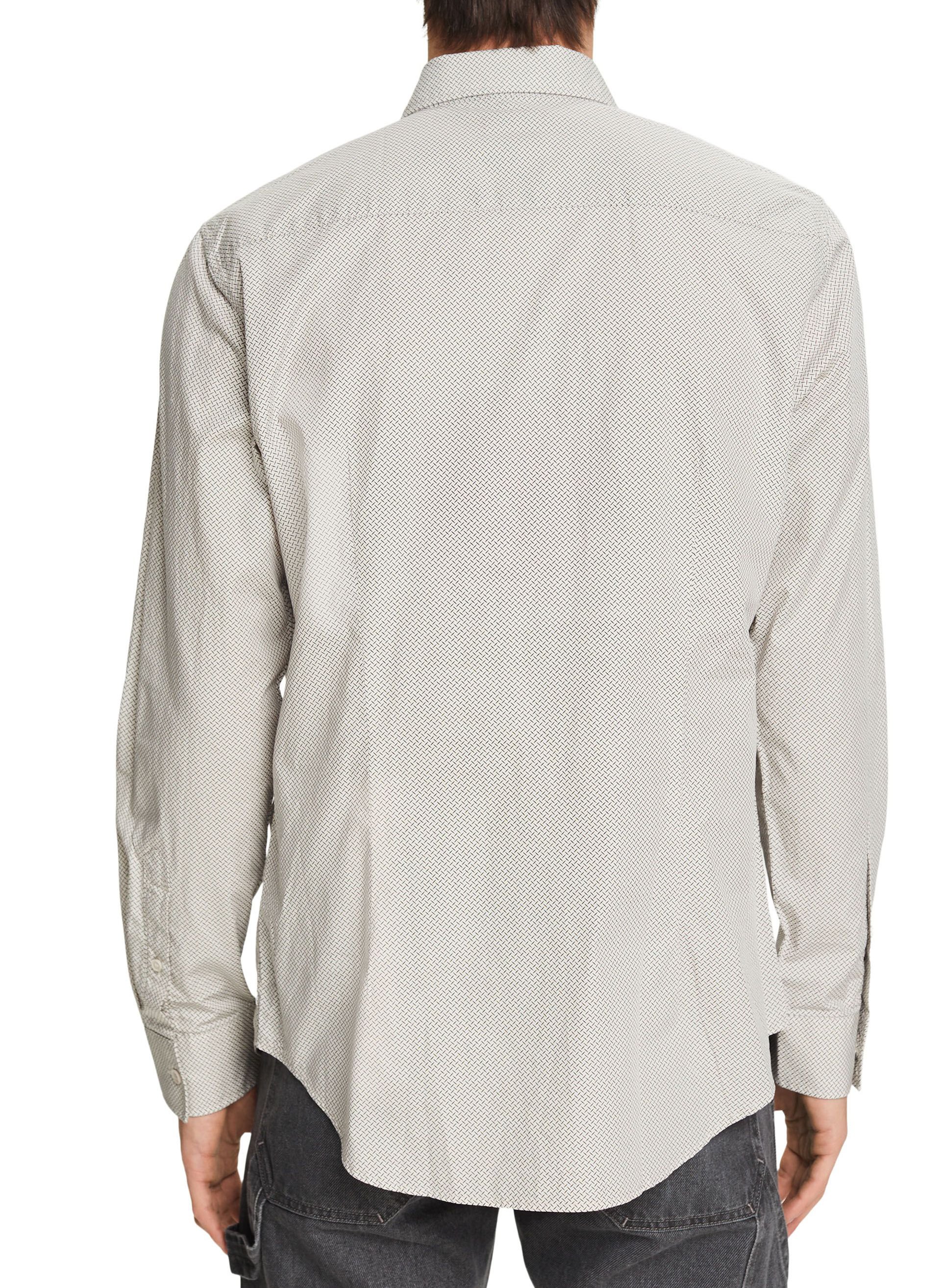 Cotton shirt with classic collar ESPRIT Beige