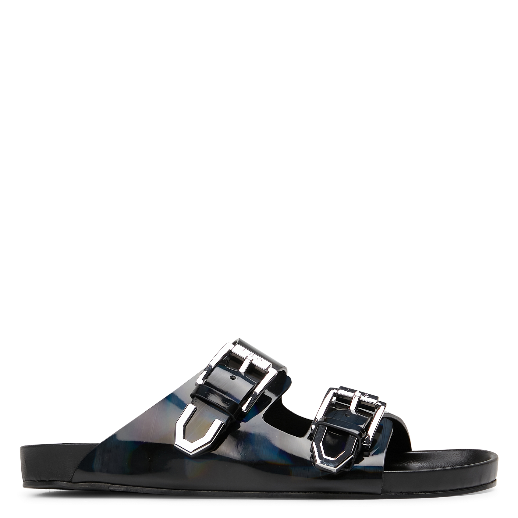Platte, leren sandalen IRO Zwart