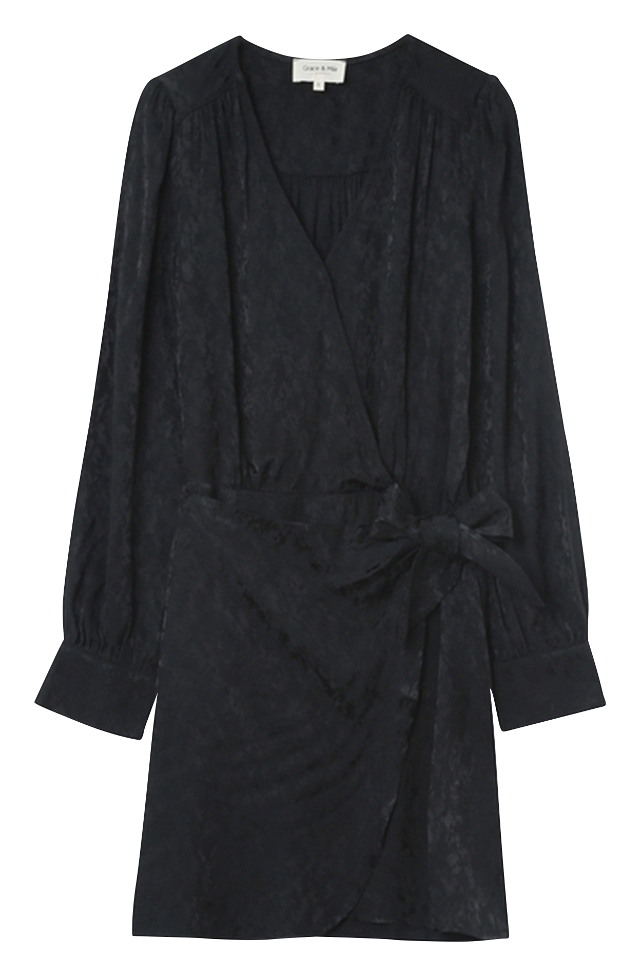 Robe courte cache-coeur GRACE ET MILA Noir