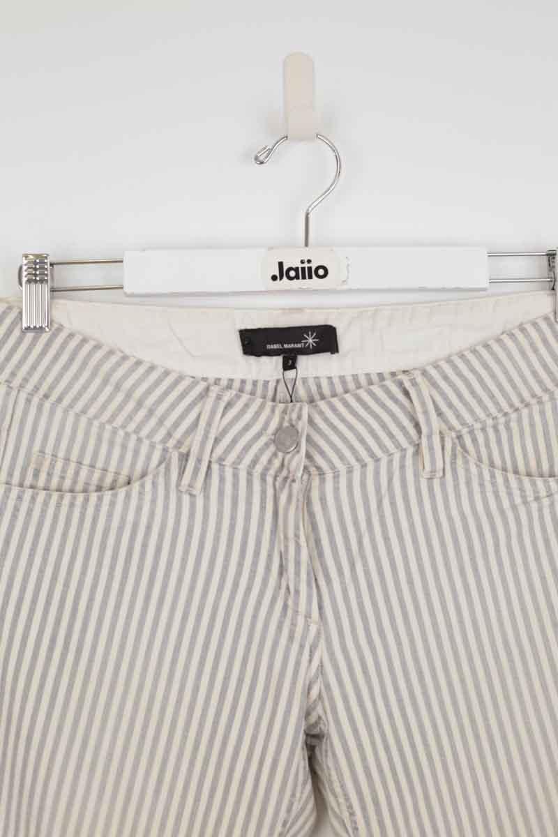 Slim cotton trousers ISABEL MARANT - Seconde Main White