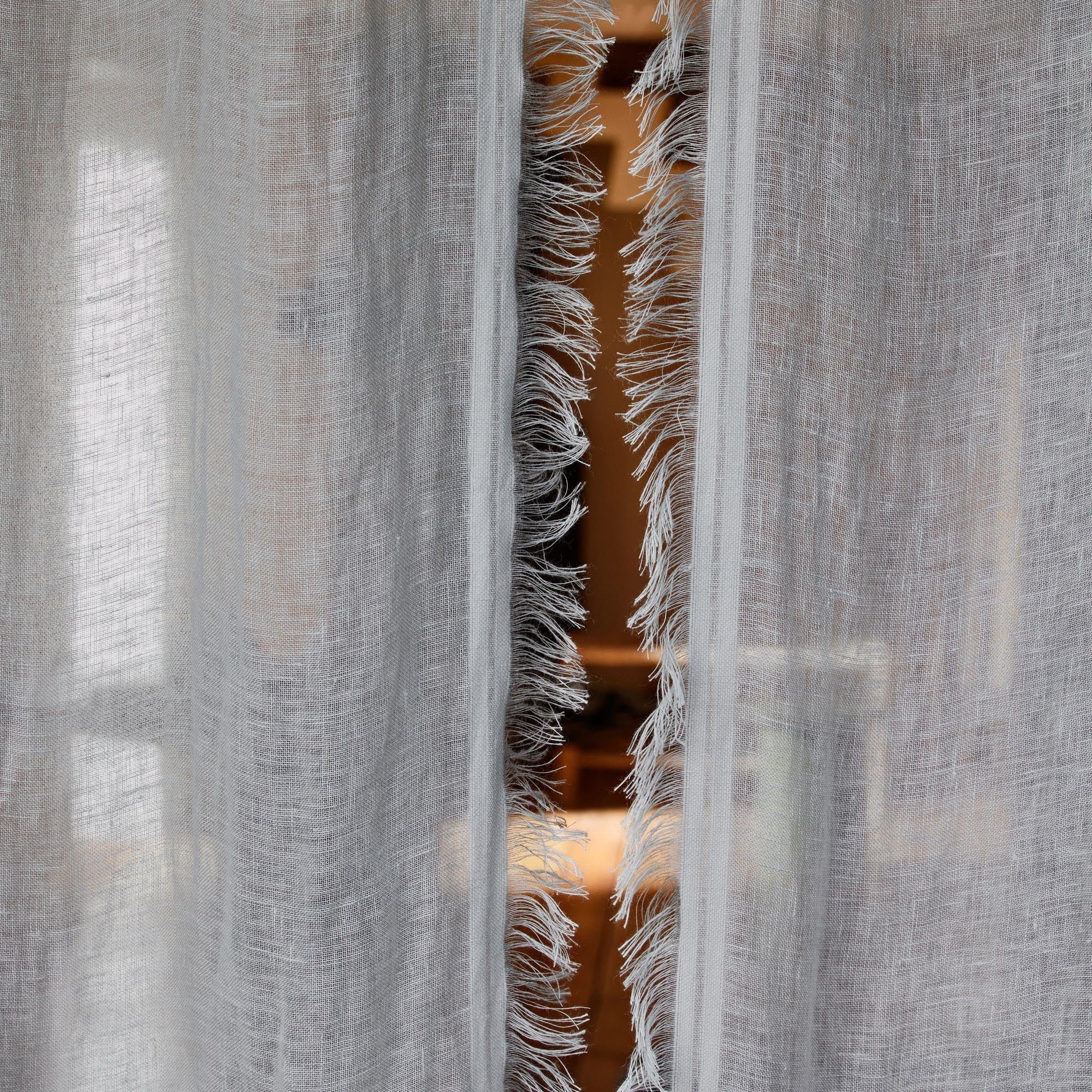 Voile curtain panel MADURA Grey