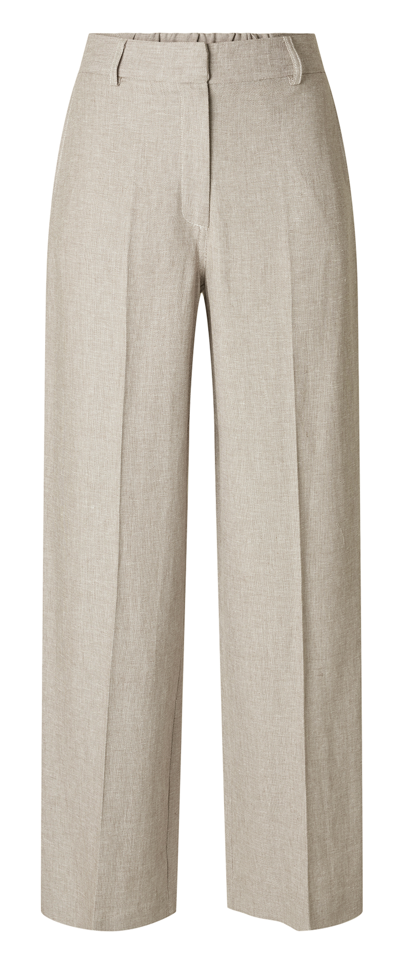 Pantalon droit en lin mélangé SELECTED Marron
