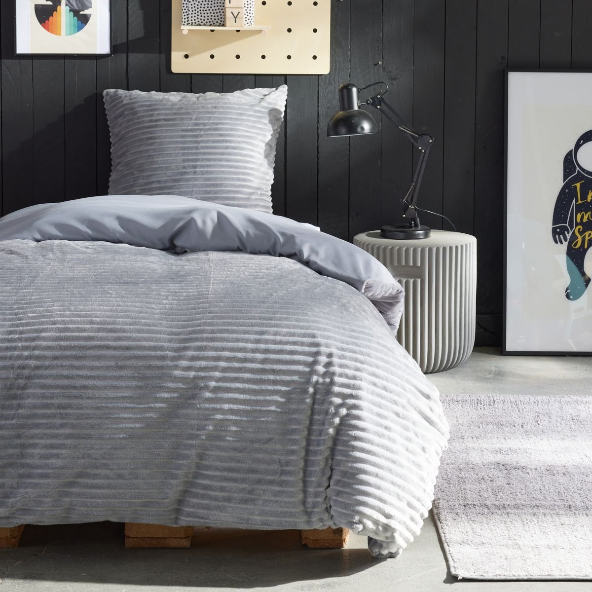 Fleece bedding set TODAY LINGE DE MAISON Grey