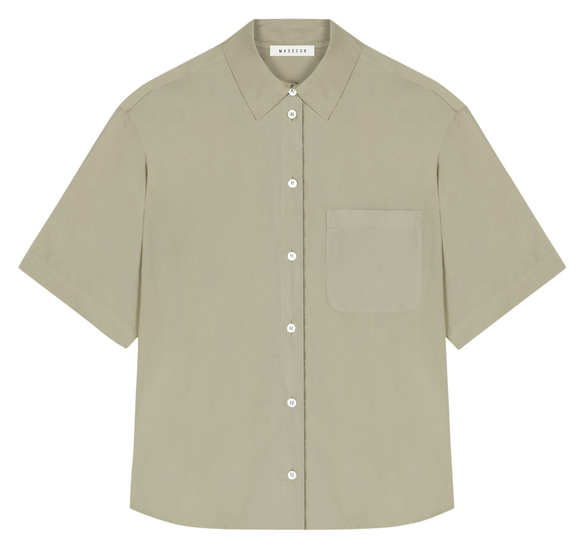 Organic cotton shirt with classic collar MASSCOB Grey