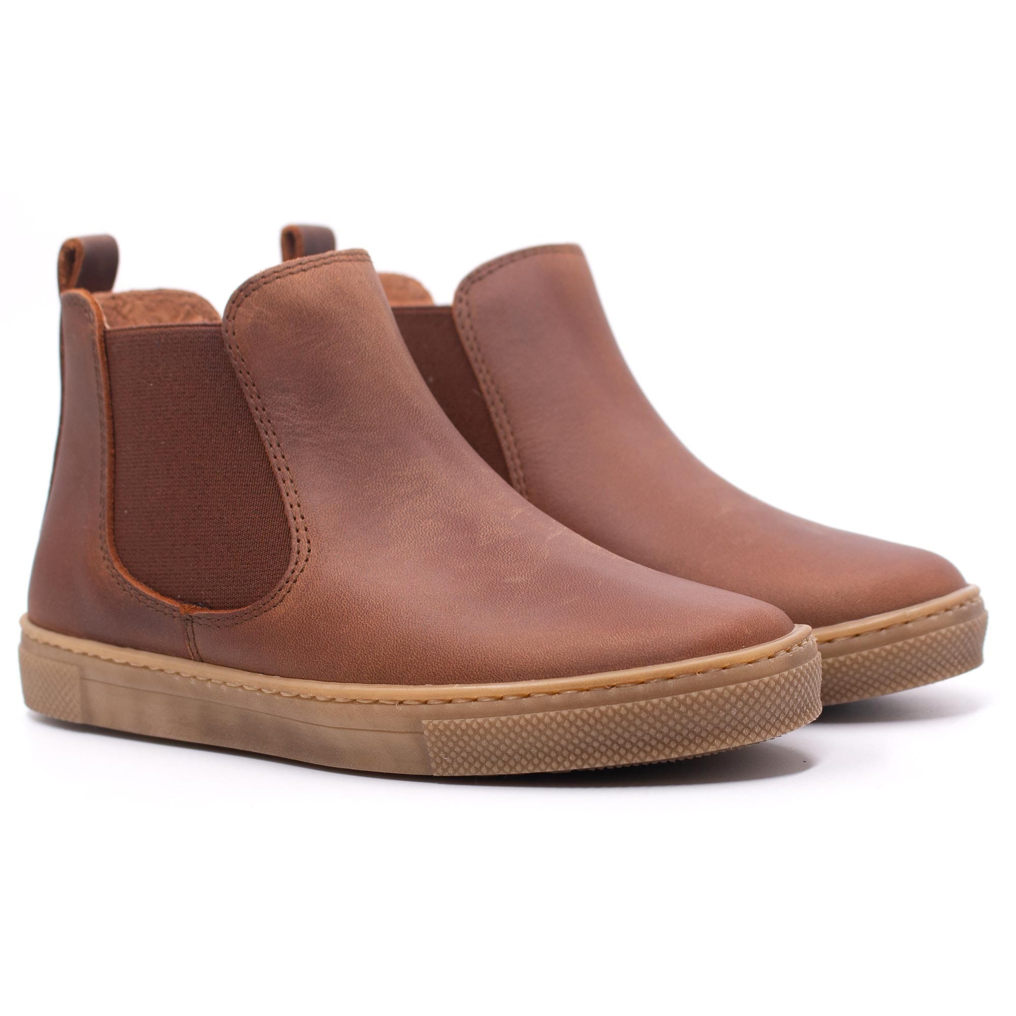 Boots enfant en cuir Boni & Sidonie Marron