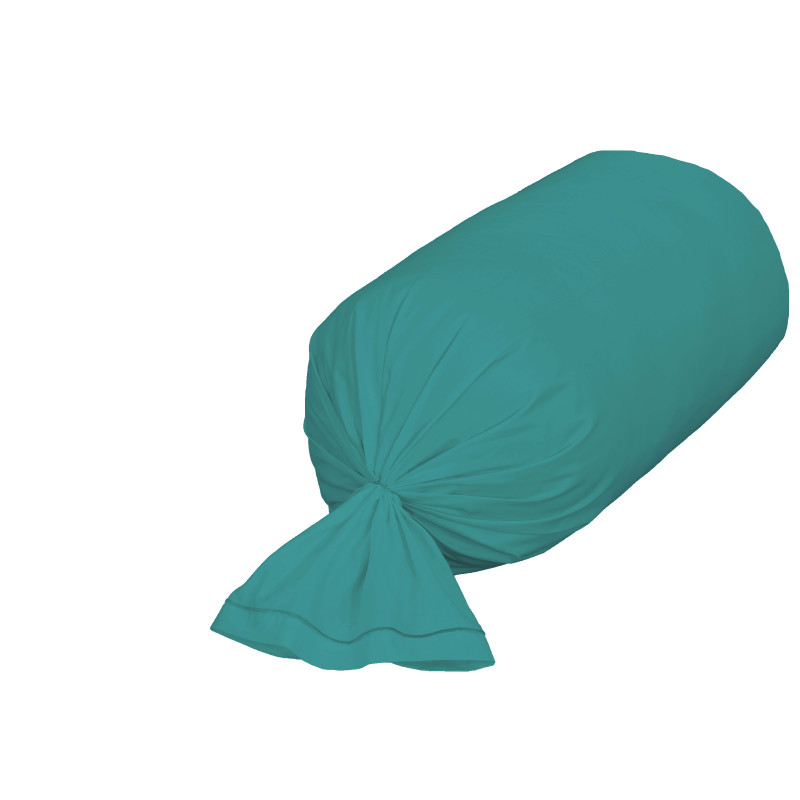 100% Pure Cotton Bolster Pillowcase COTON PUR Blue