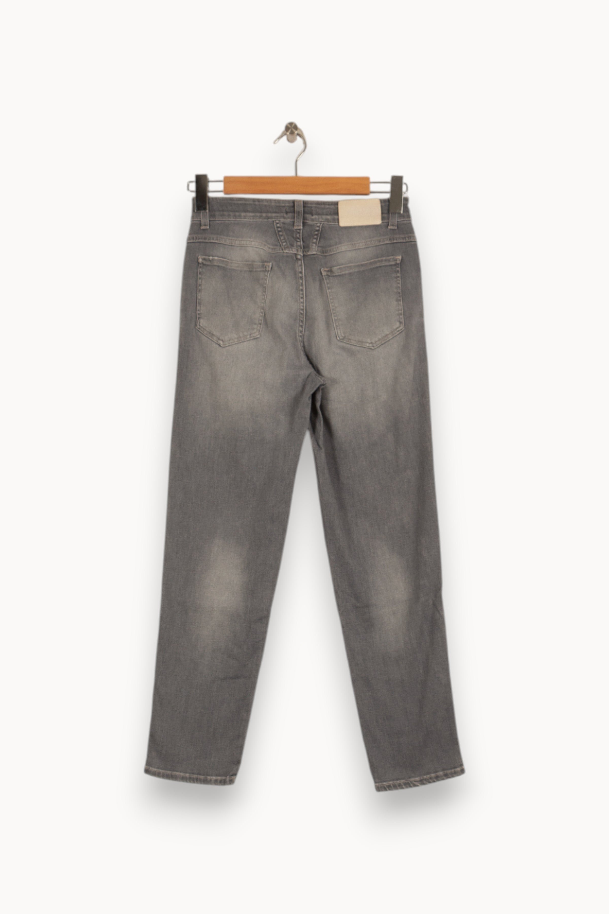 Cropped slim jeans with studs CLOSED - Seconde Main Grey