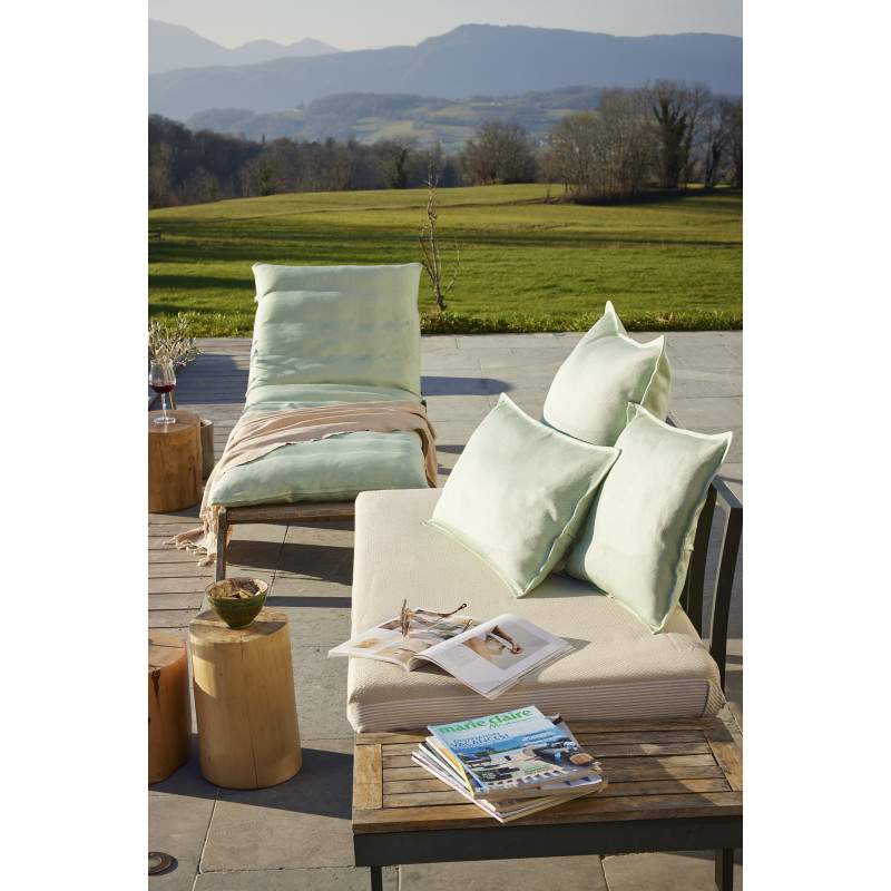 Housse de coussin "naïa outdoor" toutes dimensions l'effet papillon L'EFFET PAPILLON Vert