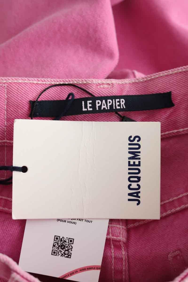 Jean droit en coton JACQUEMUS- Seconde Main Rose