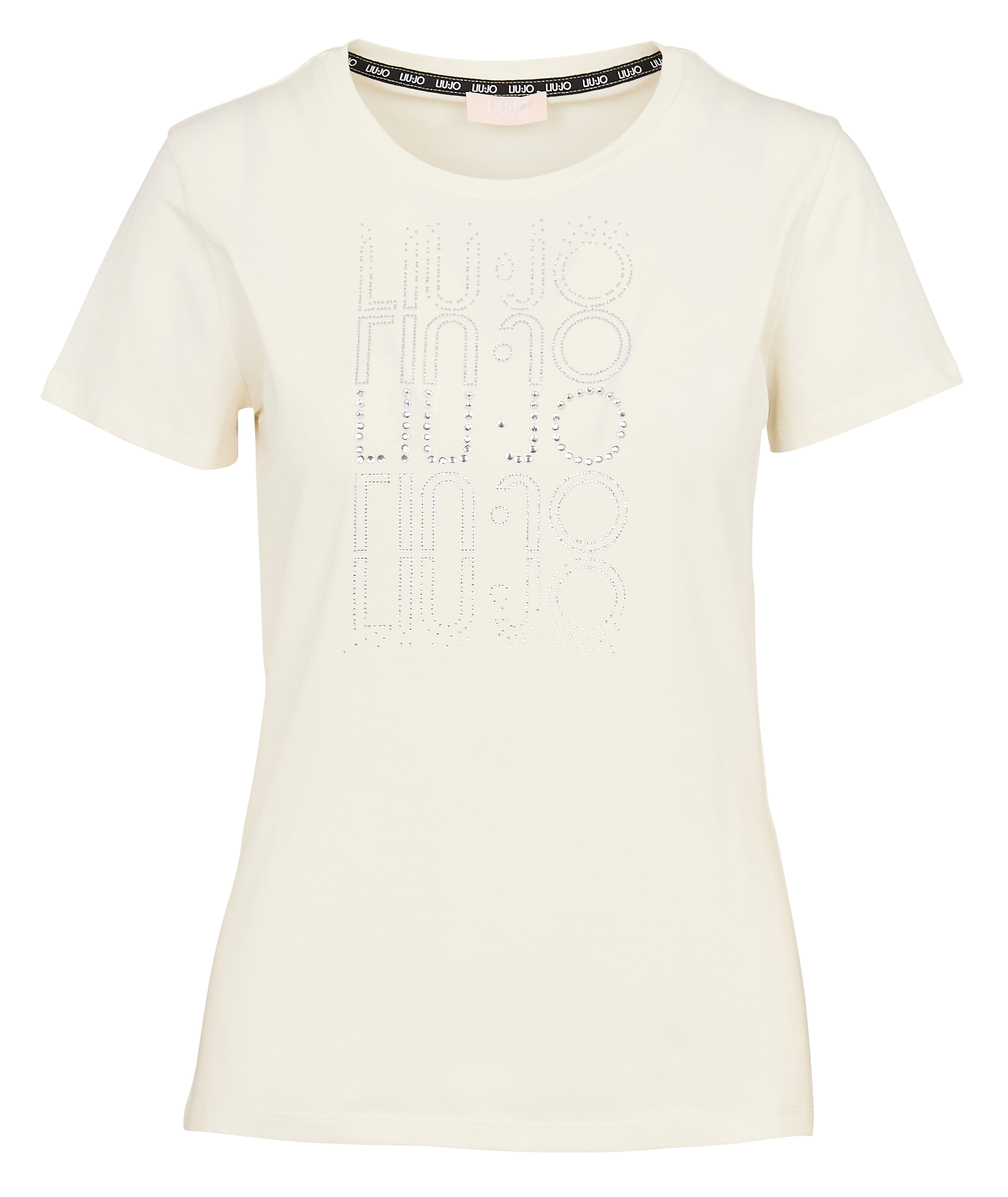 Round-neck diamanté T-shirt LIU JO White