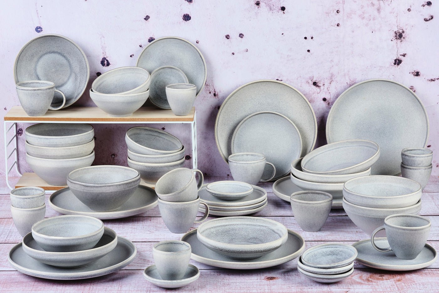 Complete stone set - 48 pieces - moon grey BJORN Grey