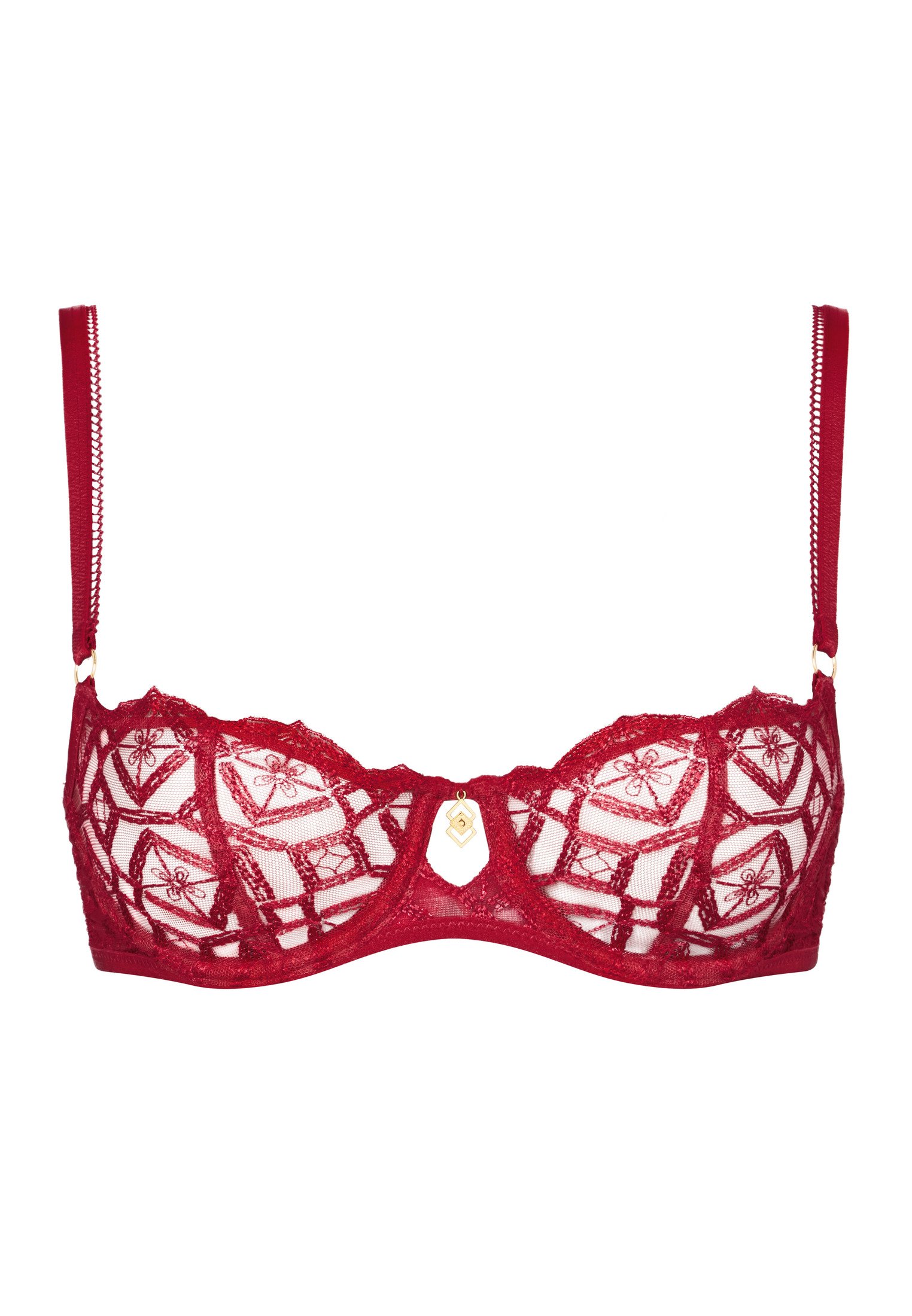 Underwired demi-cup bra AUBADE Red