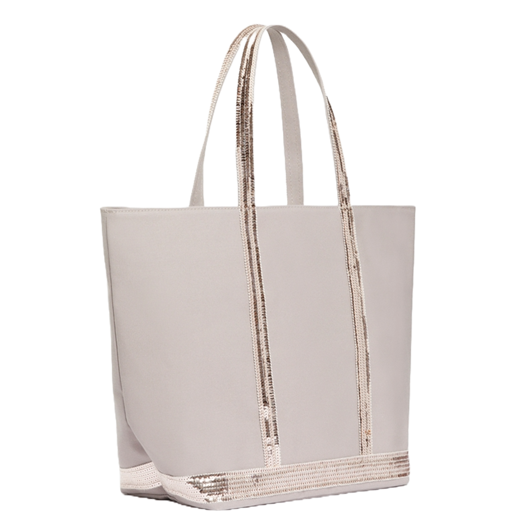 Cabas L à sequins en toile de coton  VANESSA BRUNO Rose