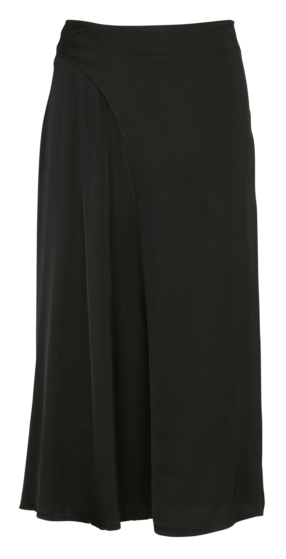 Jupe midi satinée LA FEE MARABOUTEE Noir