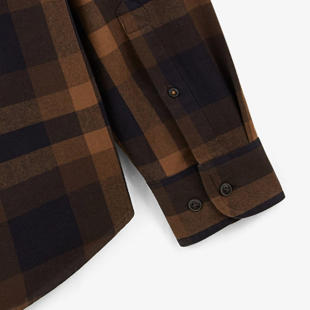 Checked long-sleeved shirt SERGE BLANCO Brown