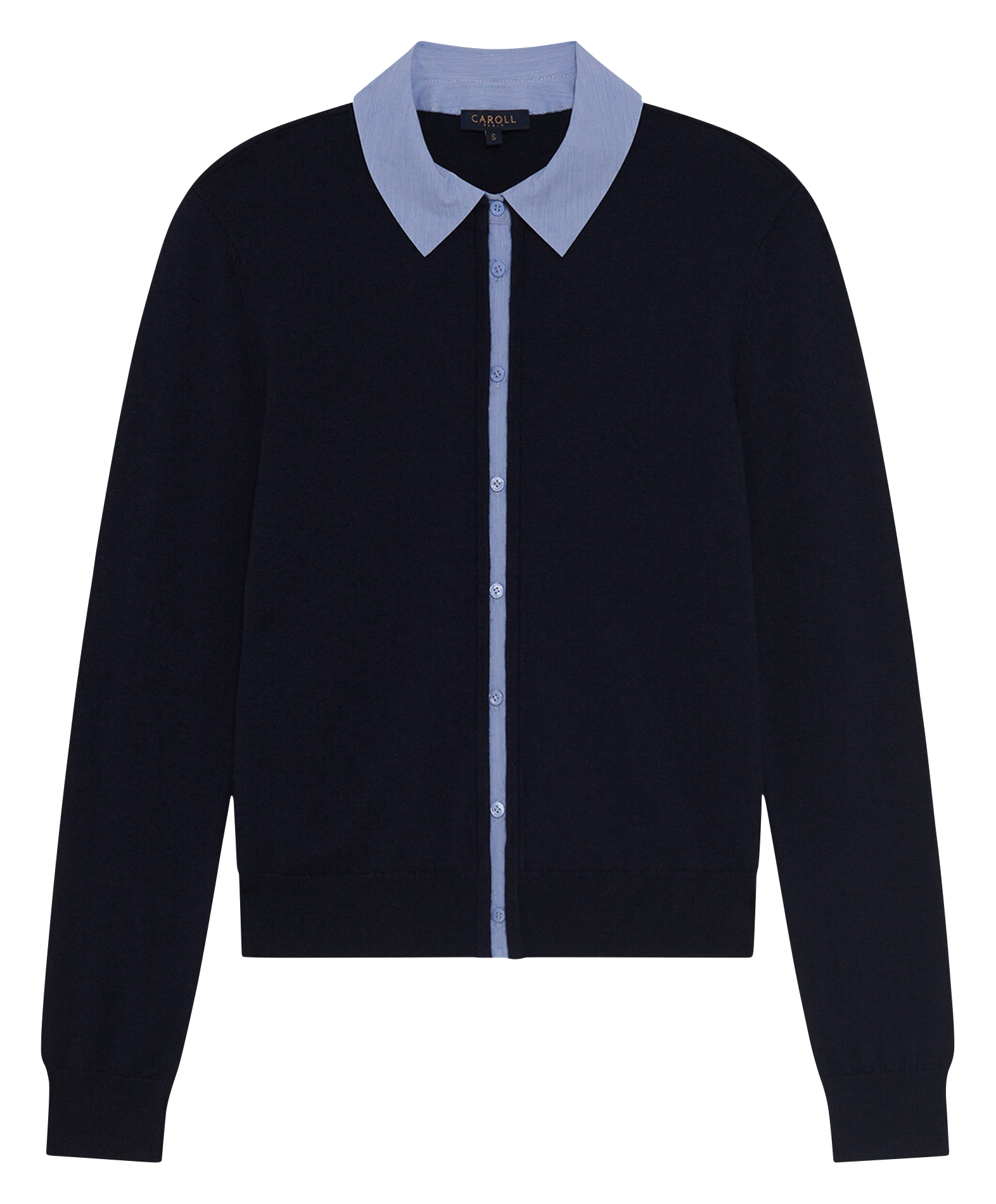 Gilet col classique  CAROLL Bleu