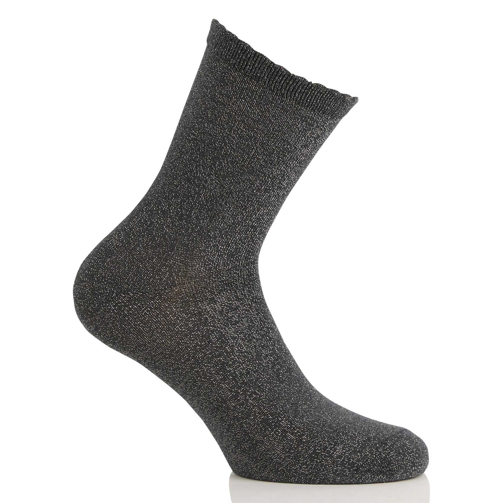 Metallic thread cotton-blend socks PIECES Green