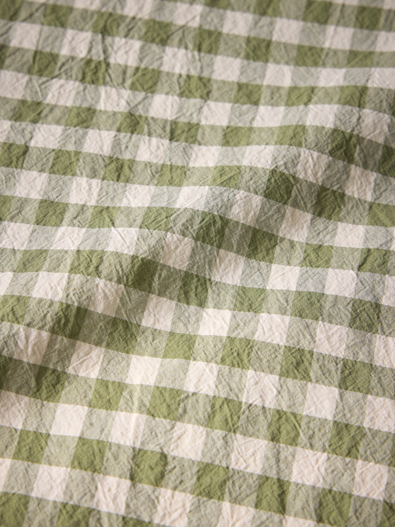 "Ambroise" gingham duvet cover CYRILLUS Green