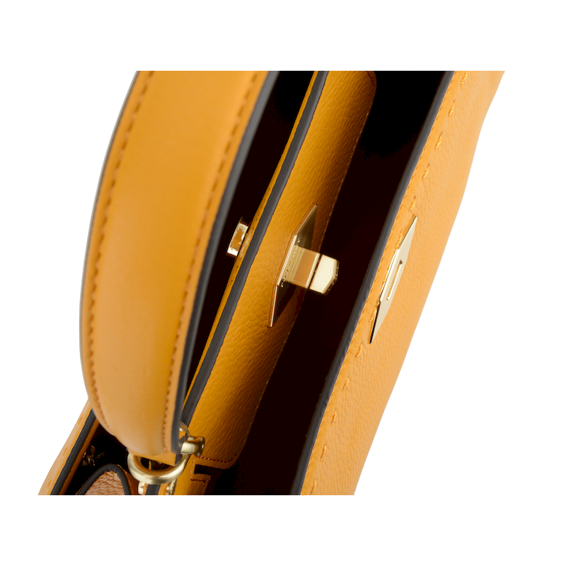 Handbag - cowhide leather POURCHET Red