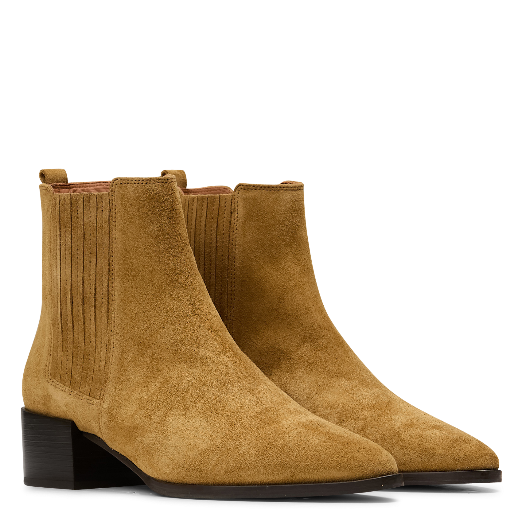 Bottines en cuir velours RIVECOUR Kaki