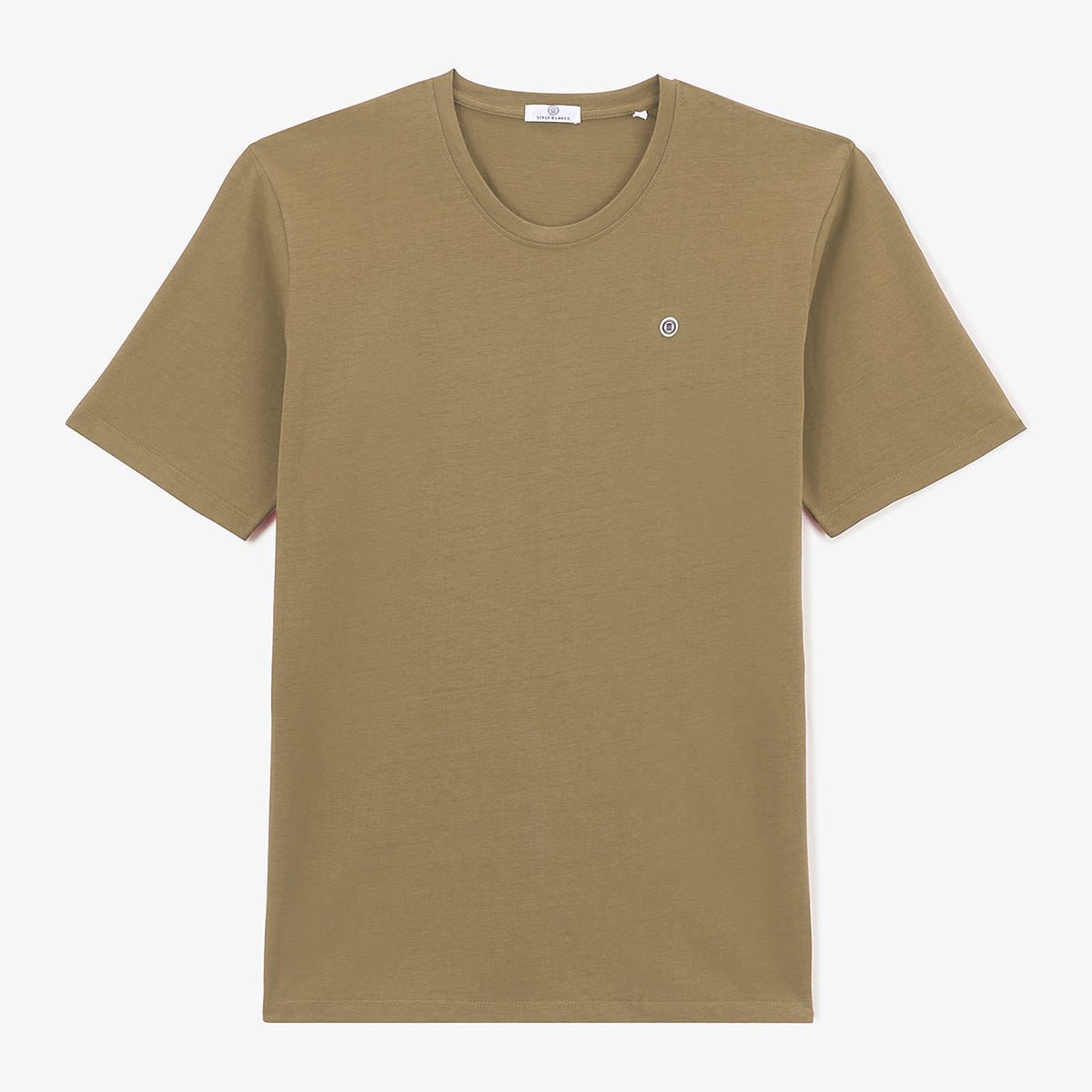 Short-sleeved cotton printed T-shirt SERGE BLANCO Beige