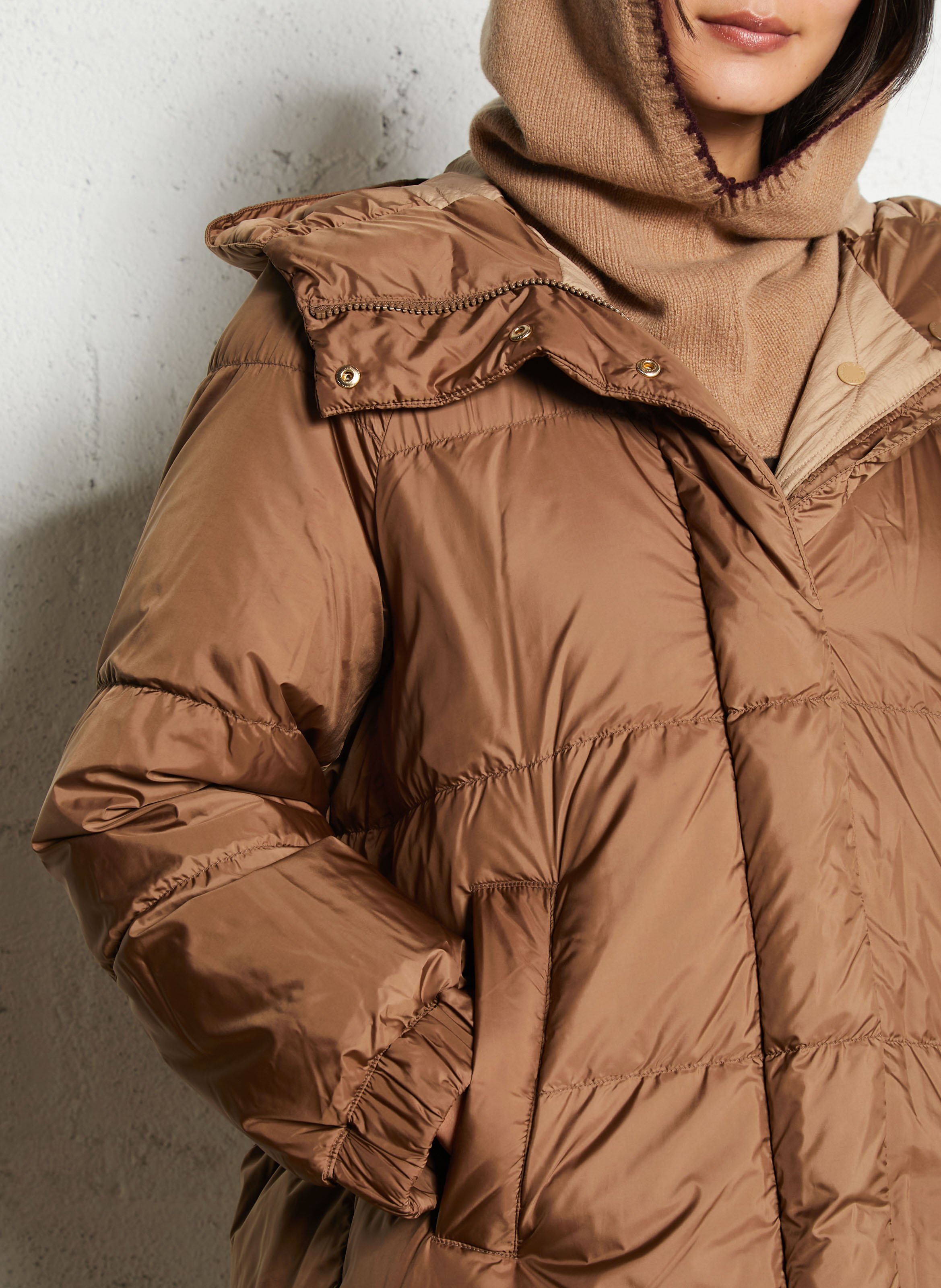 Daunenjacke mit Stehkragen MAX MARA WEEK END Braun