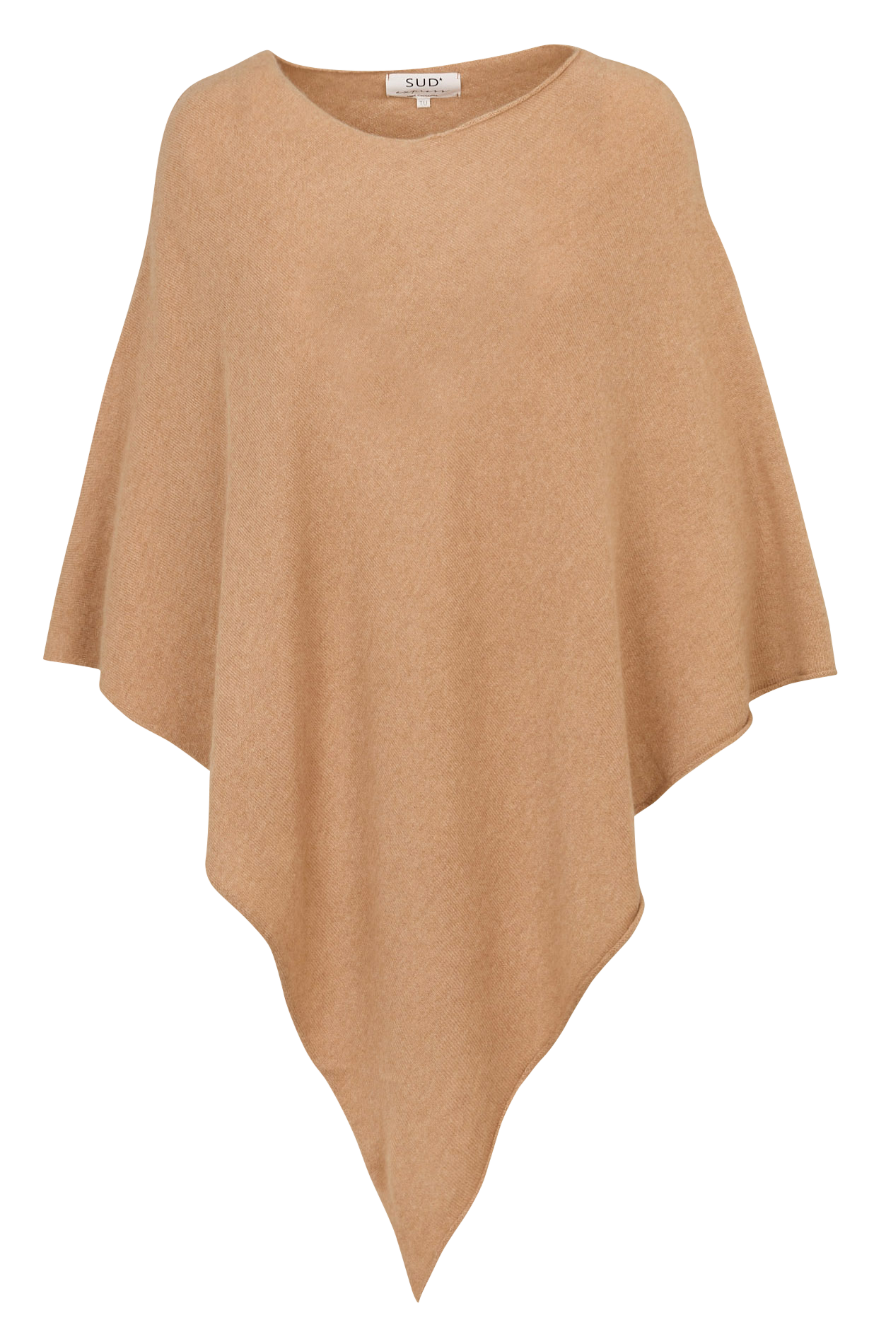 Poncho col bateau en cachemire SUD EXPRESS Beige