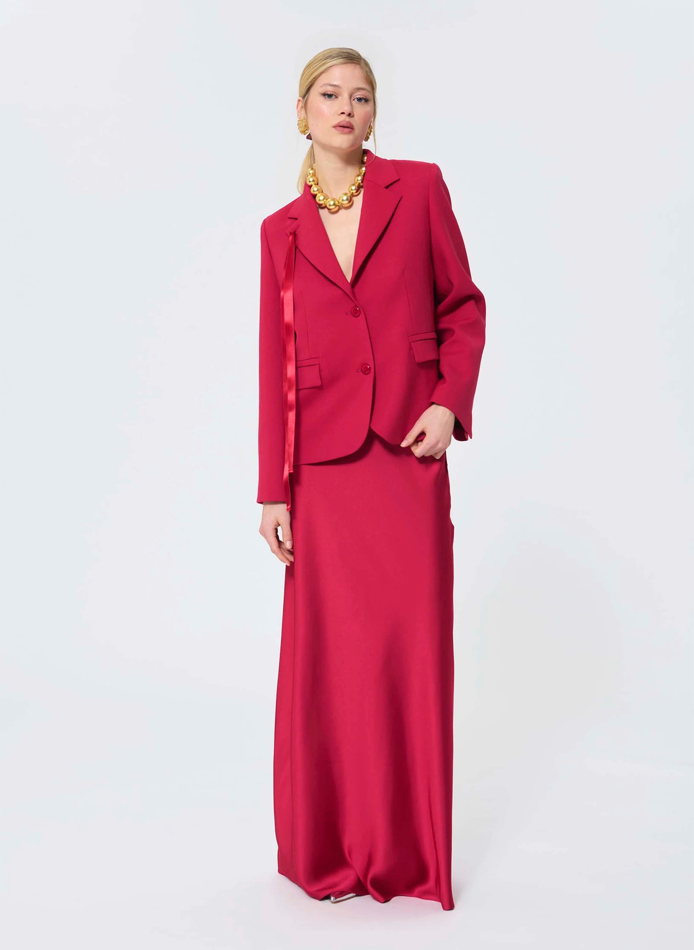 Blazer van wolmix TARA JARMON Rood