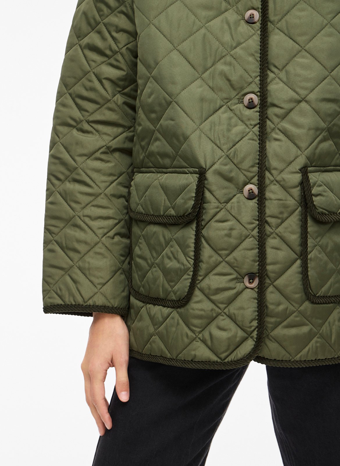 Gerader Steppblouson mit klassischem Kragen VILA Grun