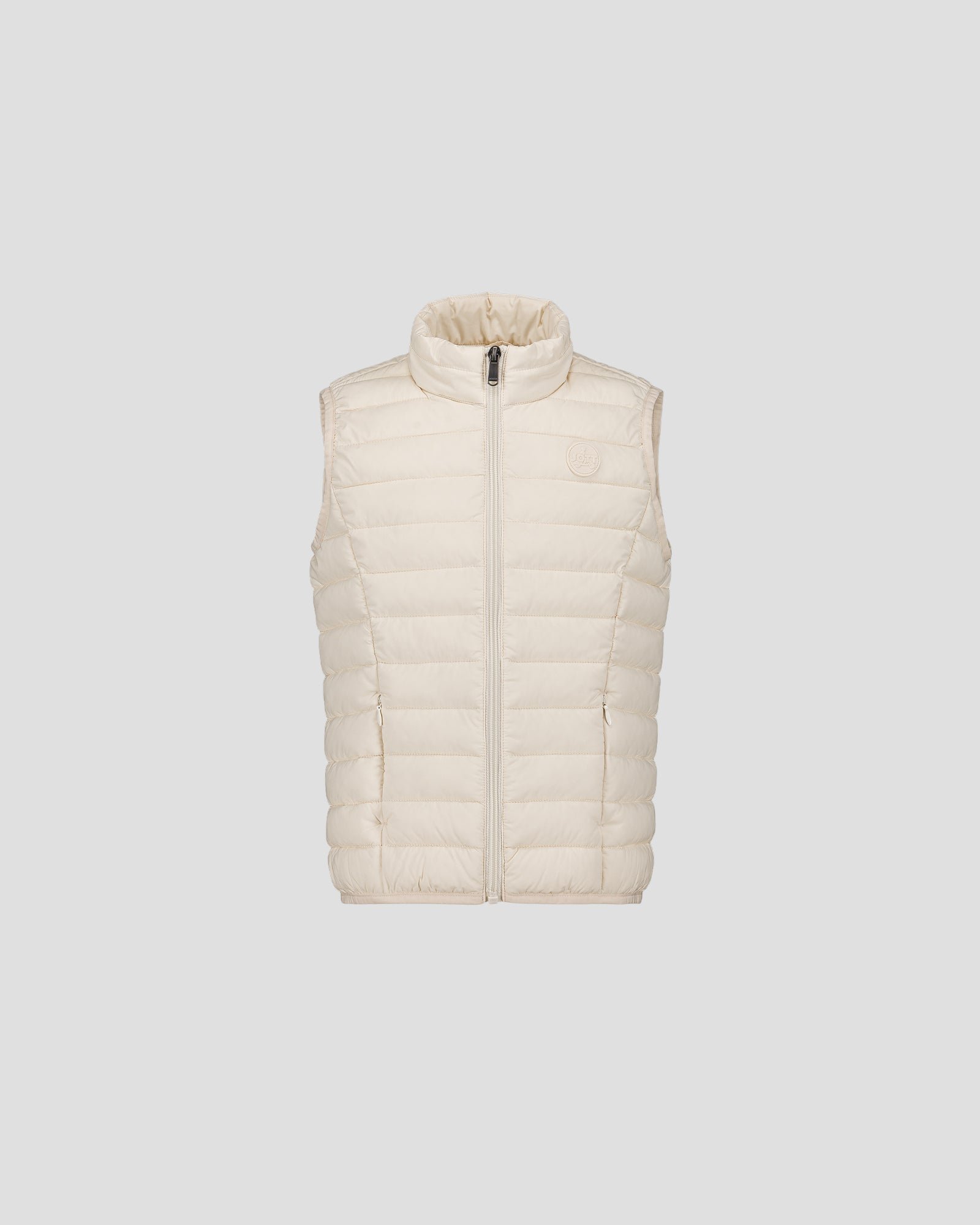 Stretch sleeveless children's down vest Soan JOTT White