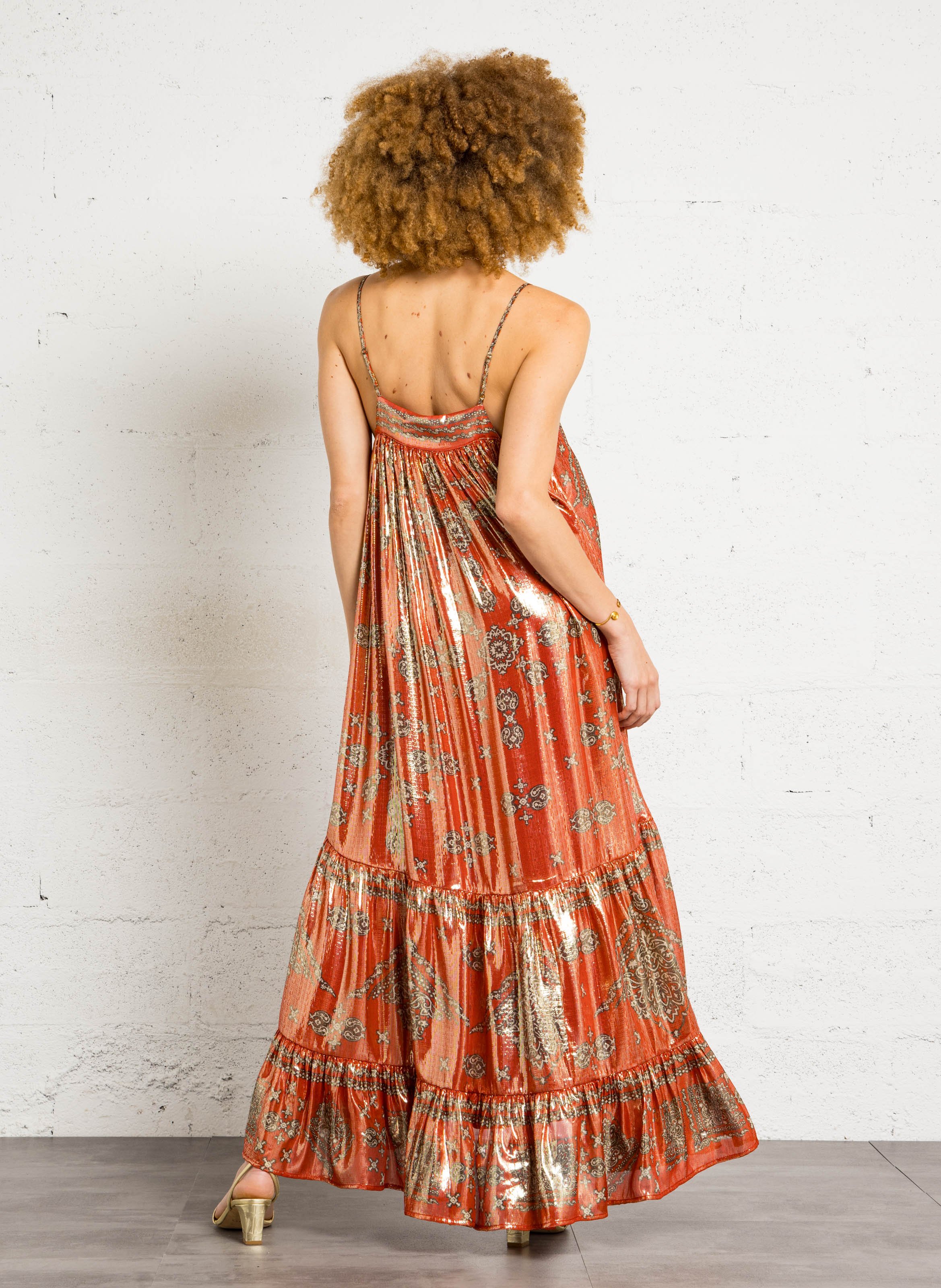 Ausgestelltes Midikleid mit Print MES DEMOISELLES Rot