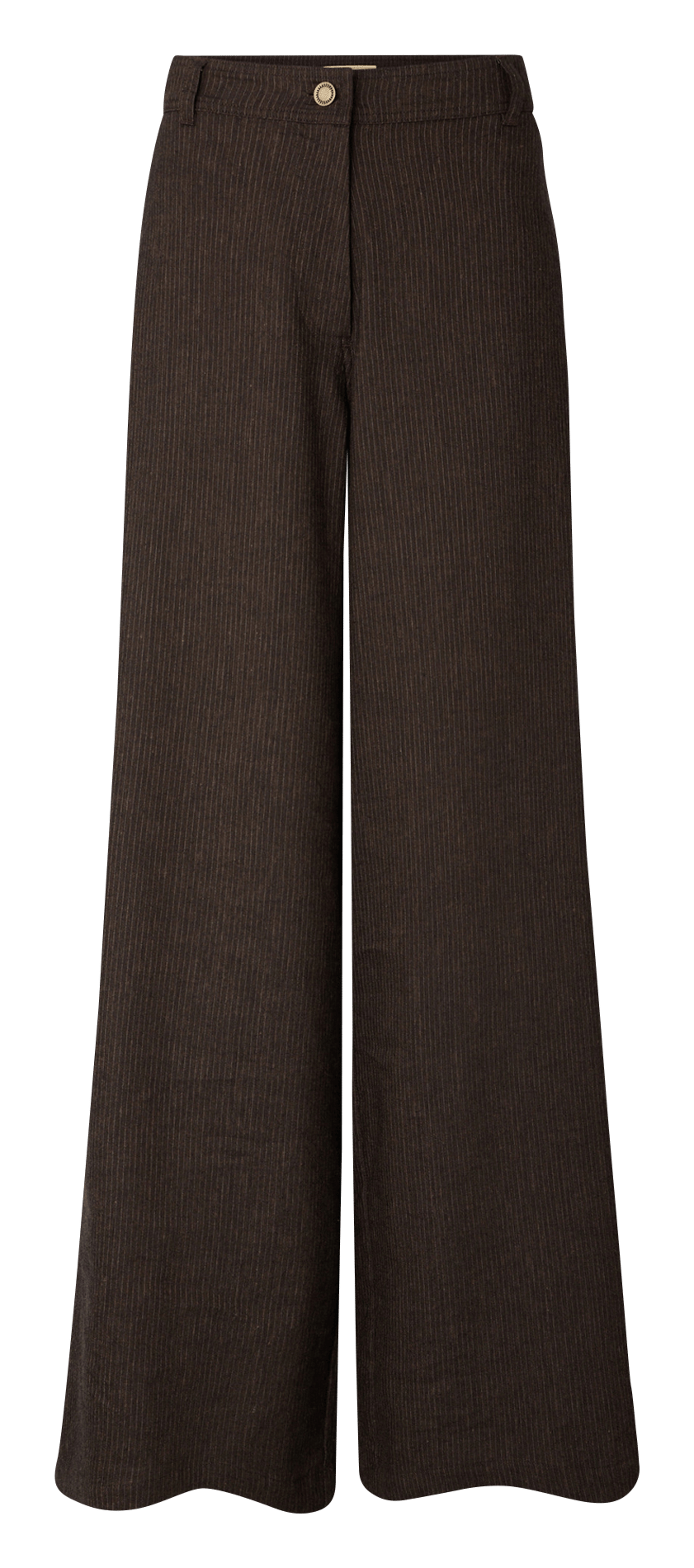 Pantalon large en lin mélangé SESSUN Marron