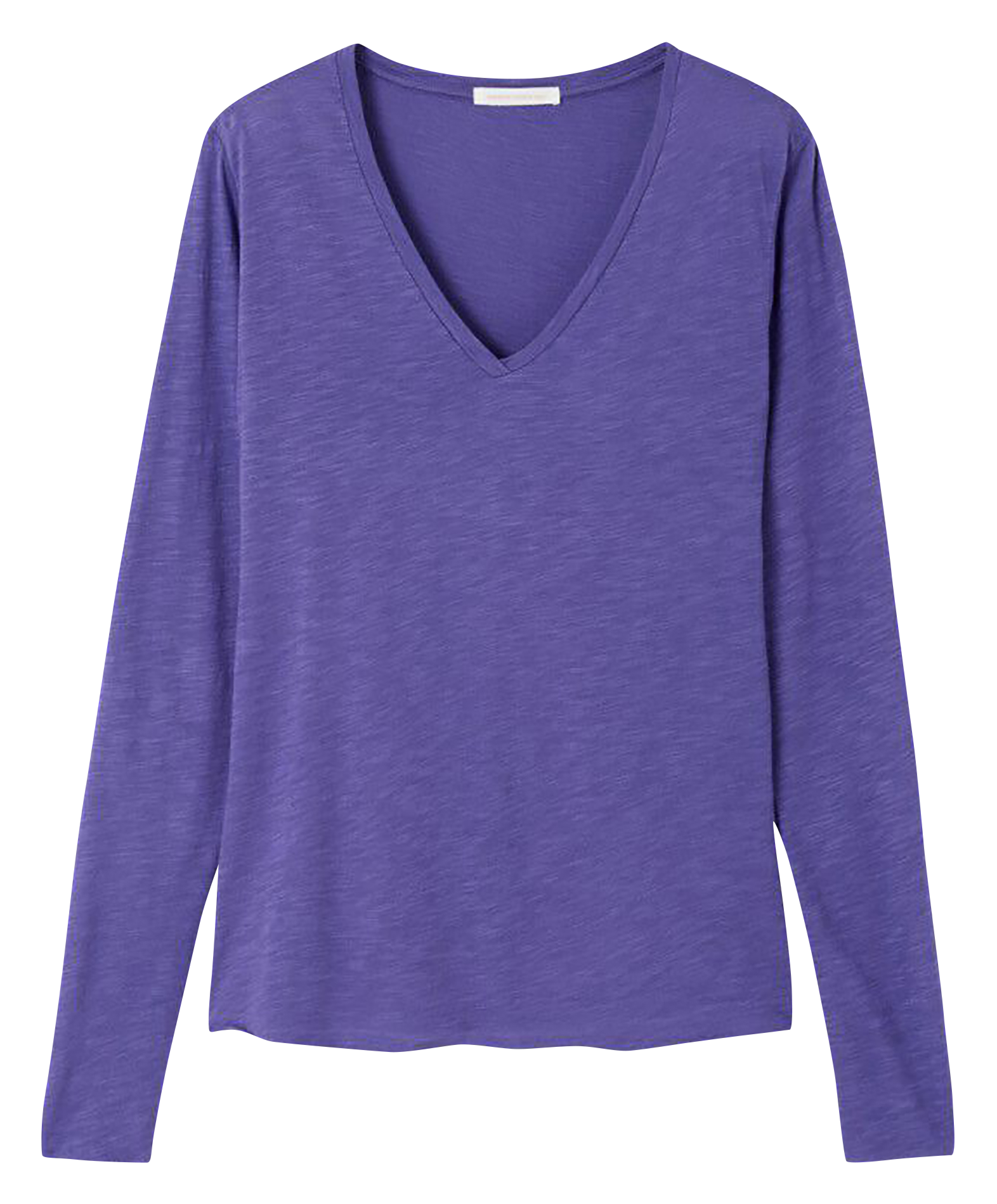 Tee-shirt à col V en coton mélangé AMERICAN VINTAGE