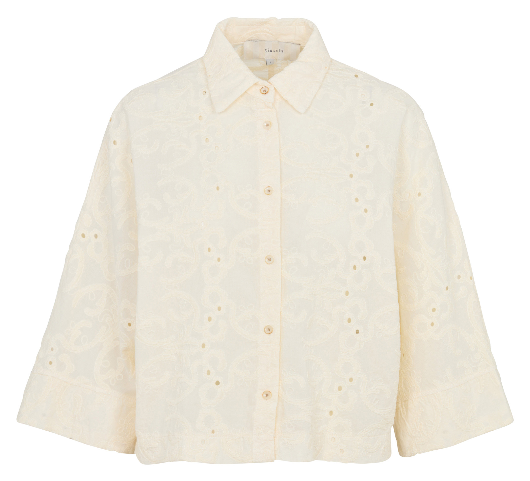 - Embroidered cotton shirt TINSELS White