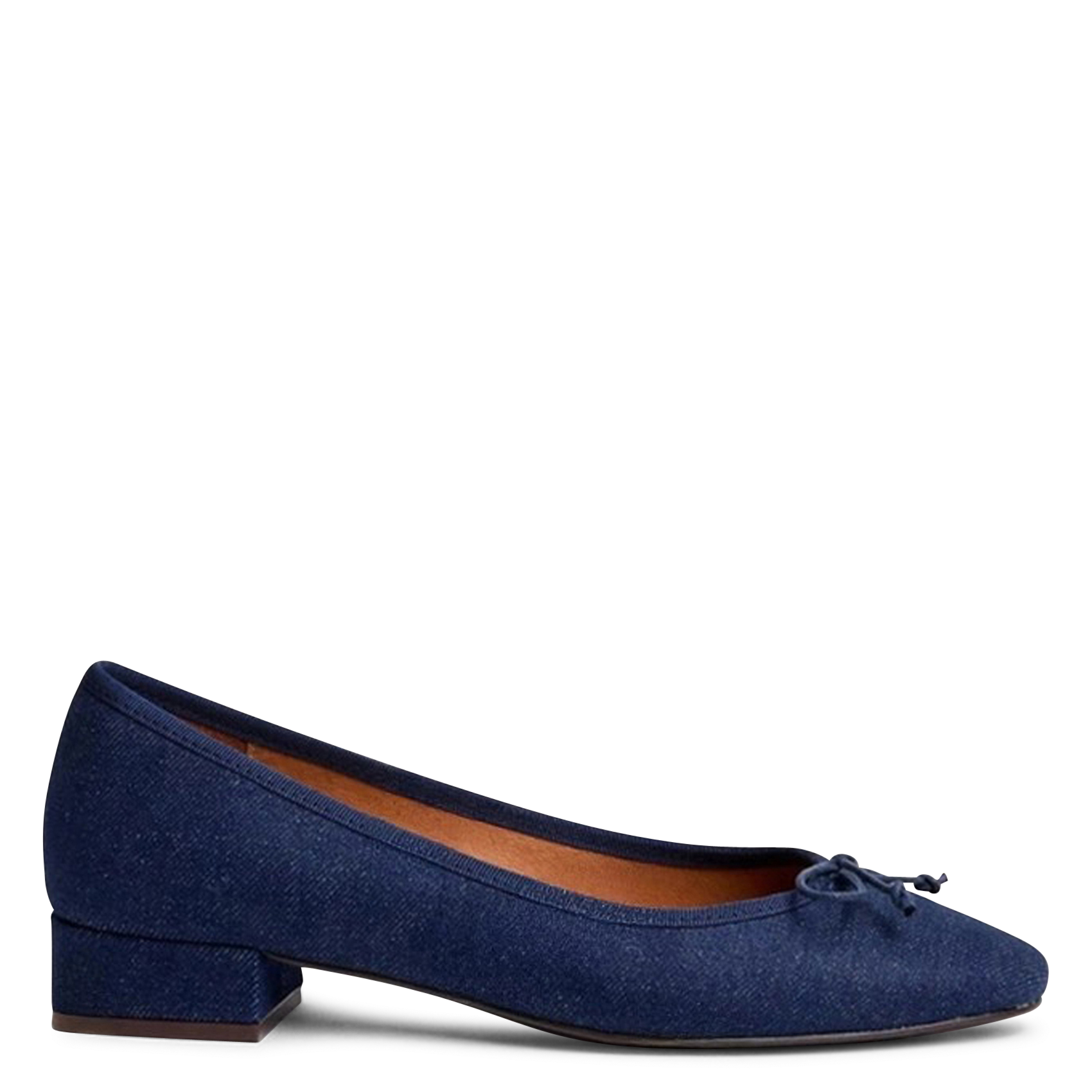 Low heel denim ballerina flats JONAK Blue