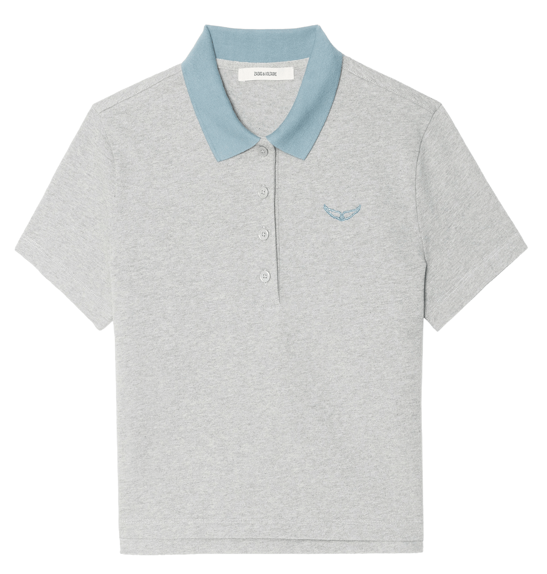 Polo court en coton bio ZADIG&VOLTAIRE Grey