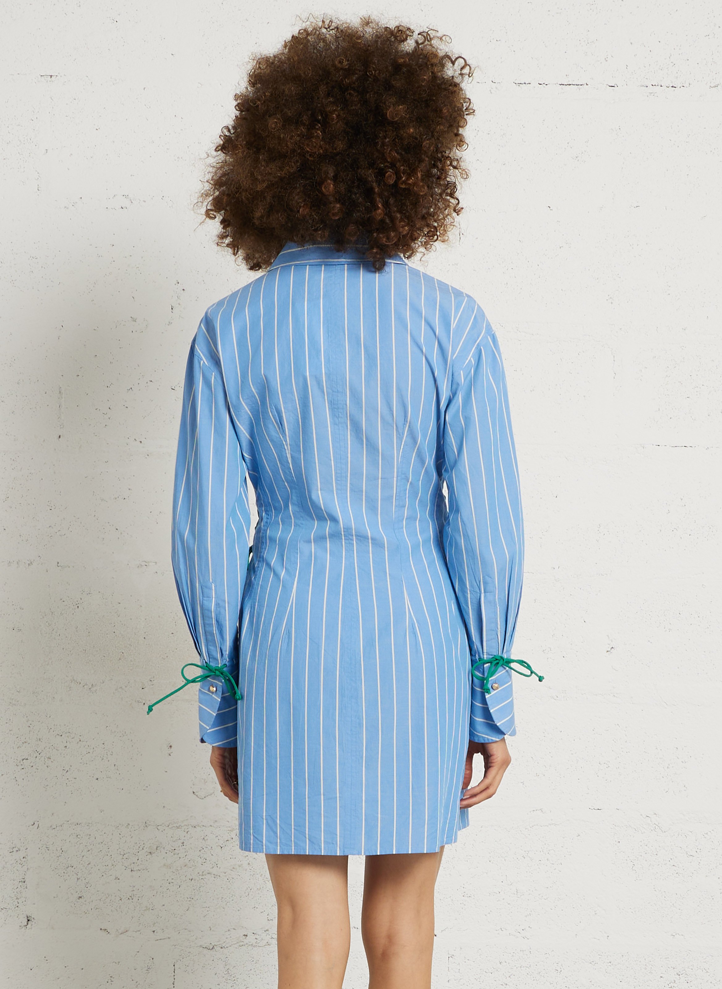 Chemise à rayures col classique FABIENNE CHAPOT Bleu