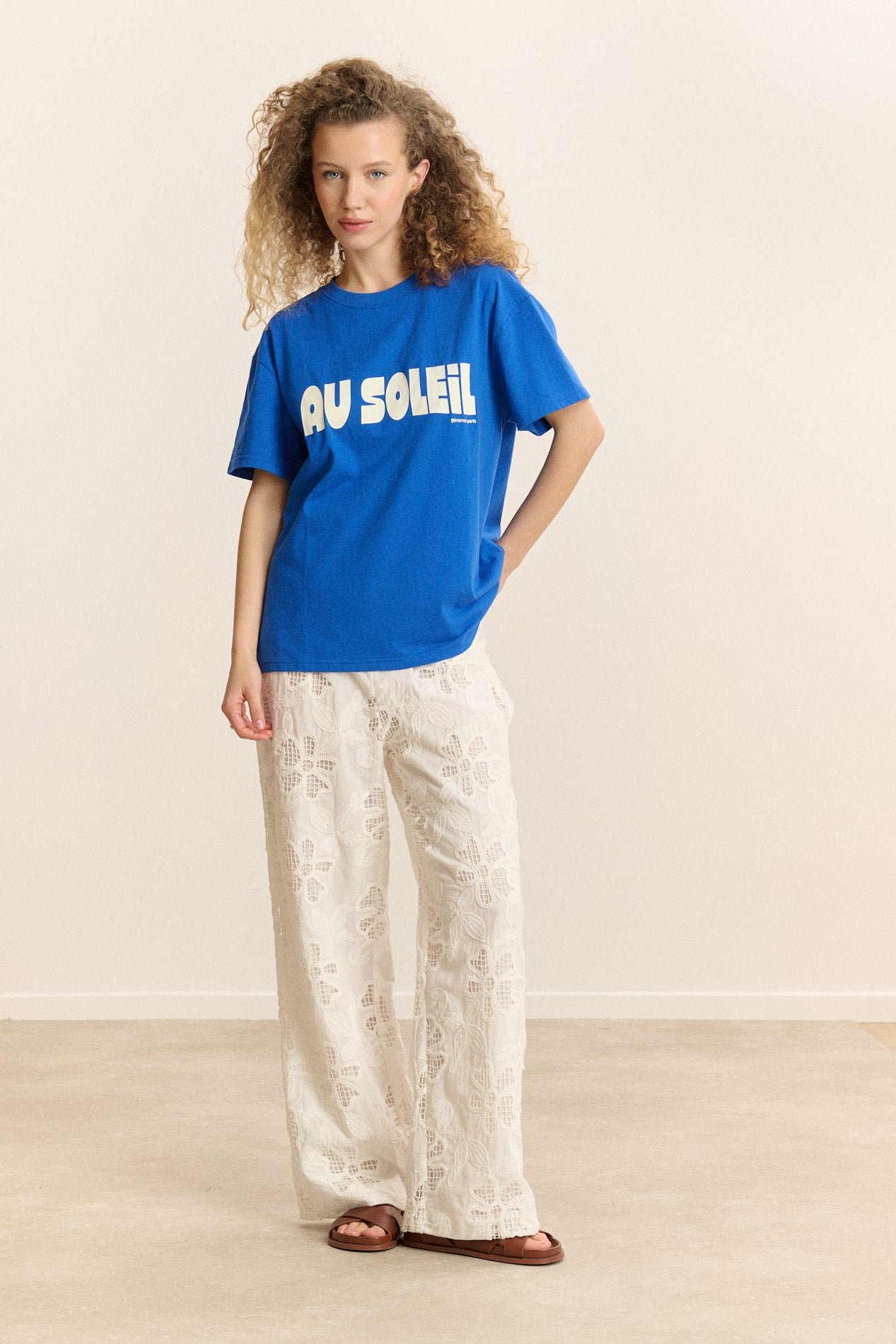 Short-sleeve printed T-shirt GARANCE PARIS Blue