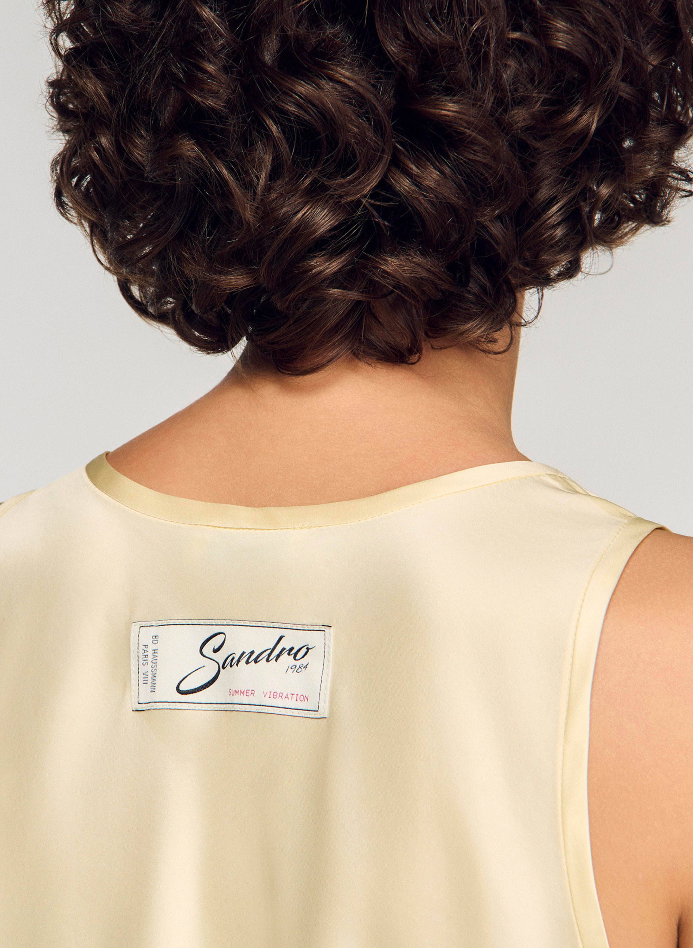 Loose-fit round-neck top SANDRO Yellow