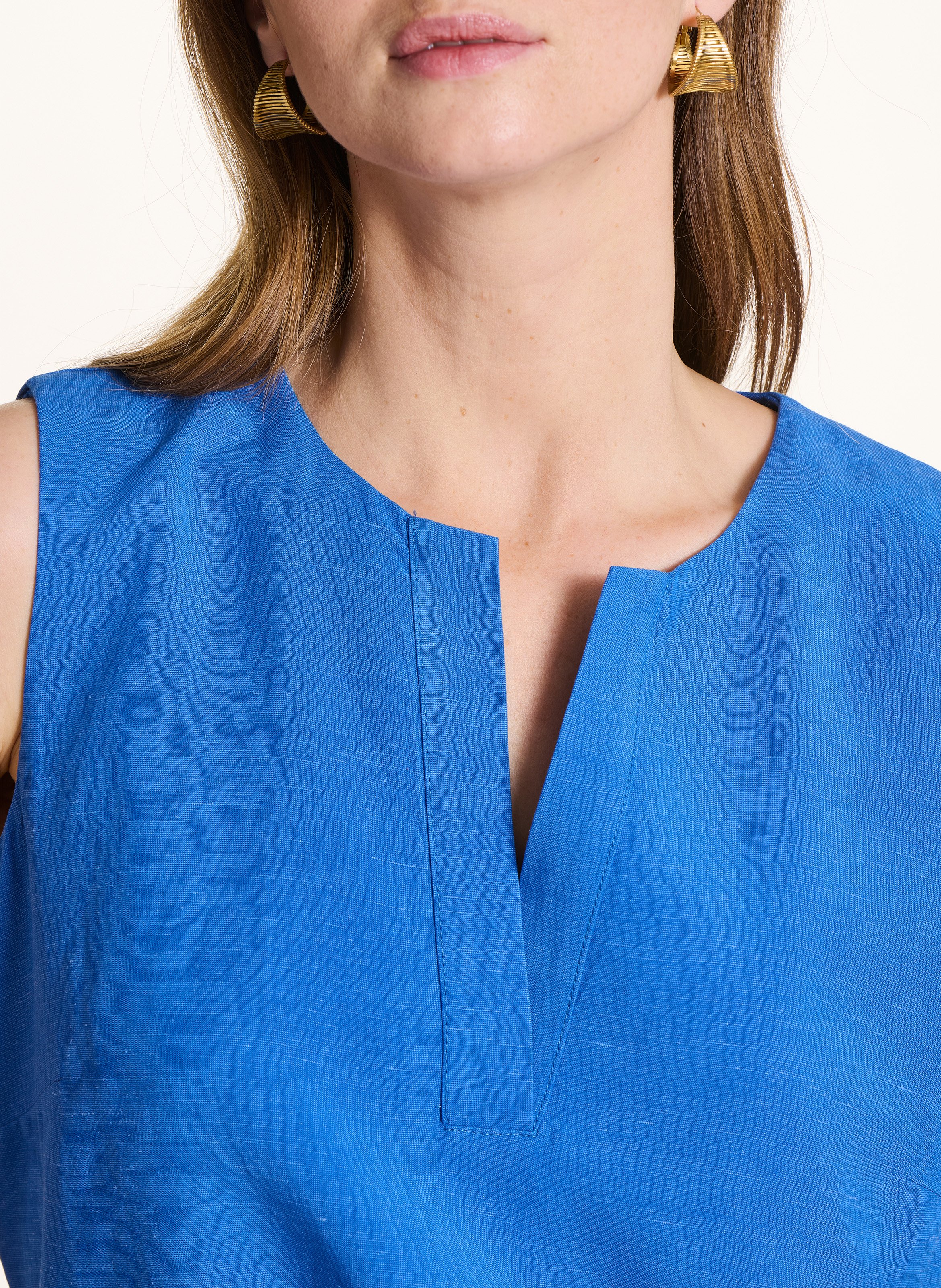 Weite Einteiler in einfarbigem Design LA FEE MARABOUTEE Blau