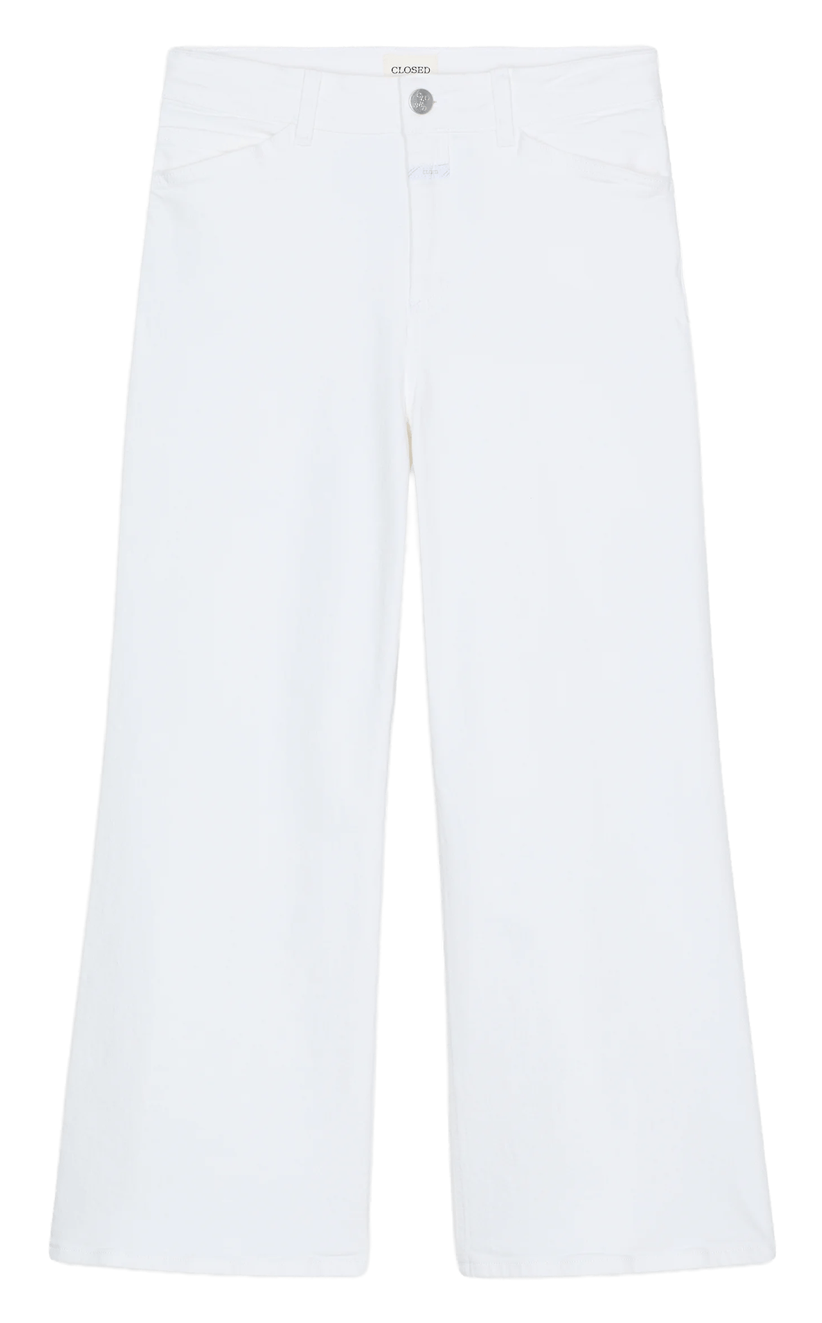 Cropped cotton-blend jeans CLOSED White