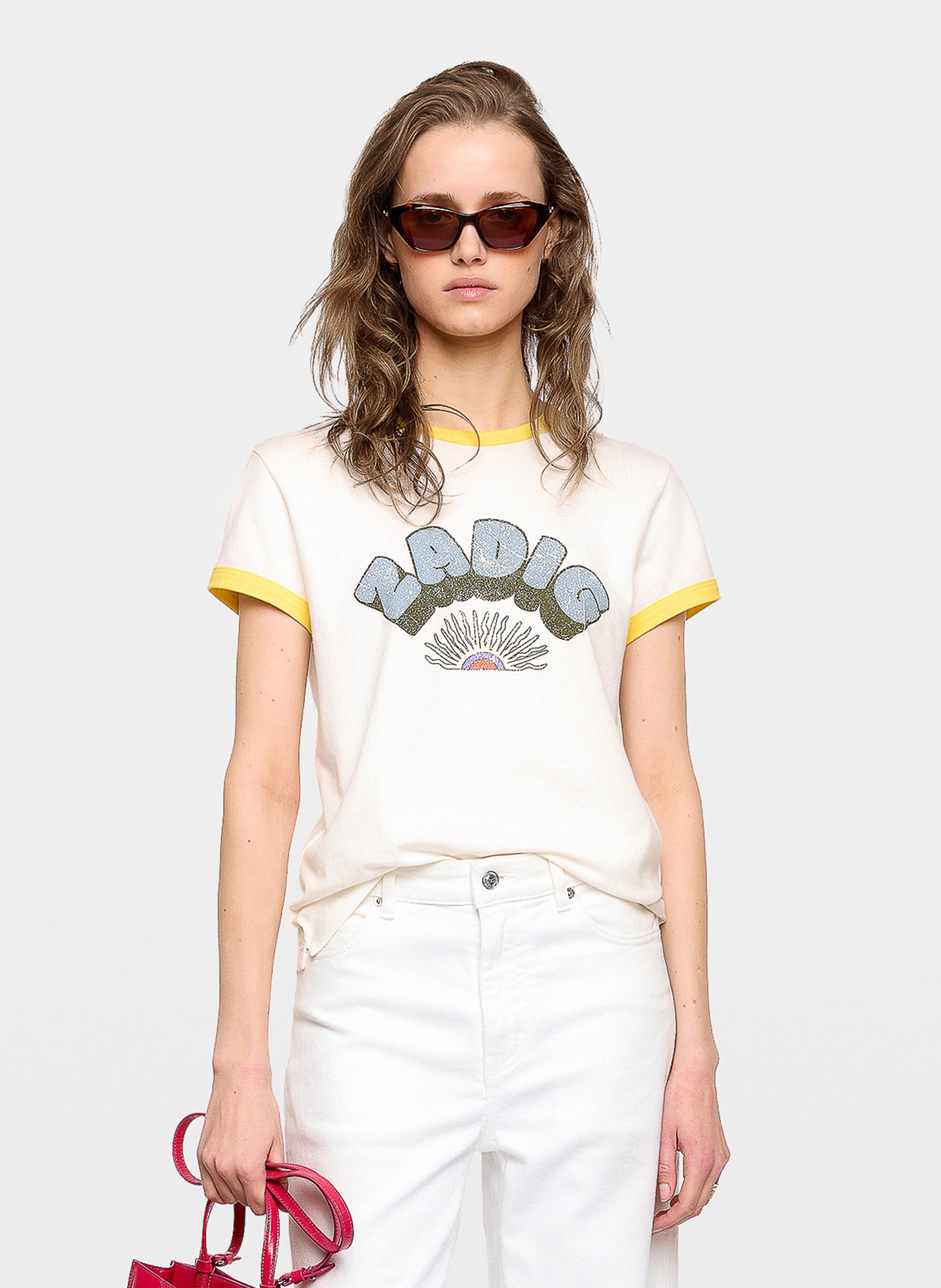 Rundhals-T-Shirt aus Bio-Baumwolle ZADIG&VOLTAIRE Weiss