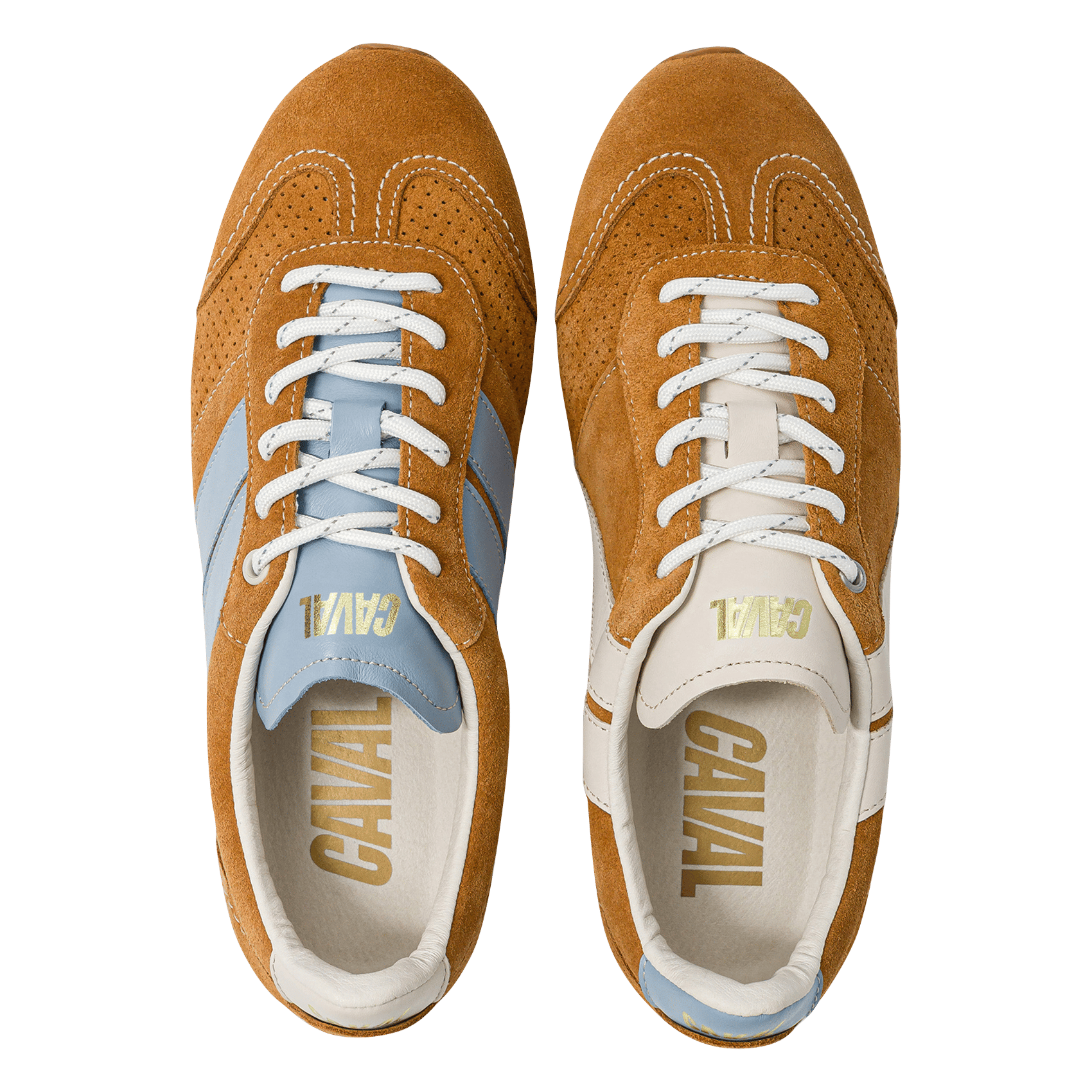 Niedrige Veloursleder-Sneaker CAVAL Braun