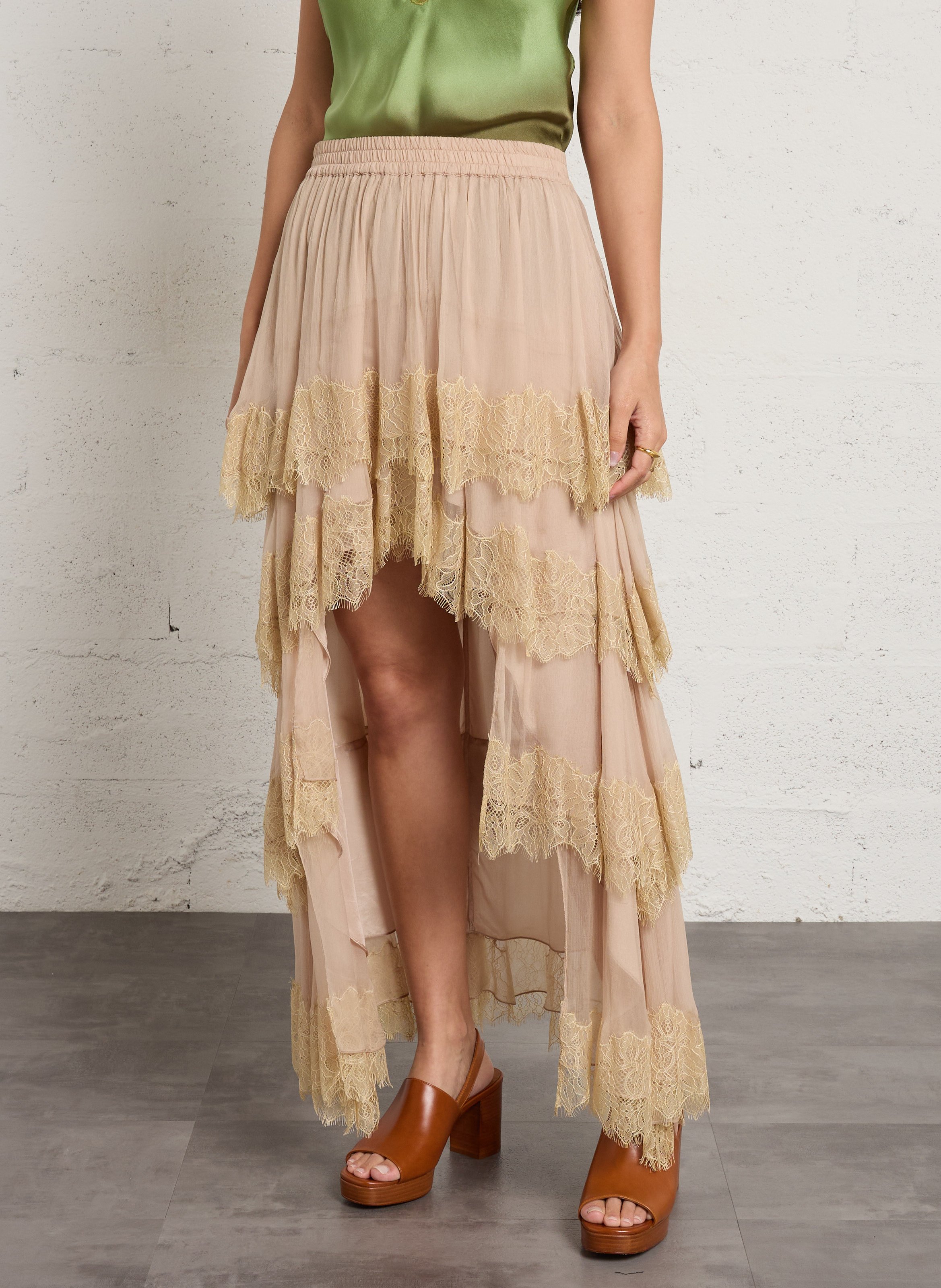 Midikleid mit Volants MES DEMOISELLES Mehrfarbig
